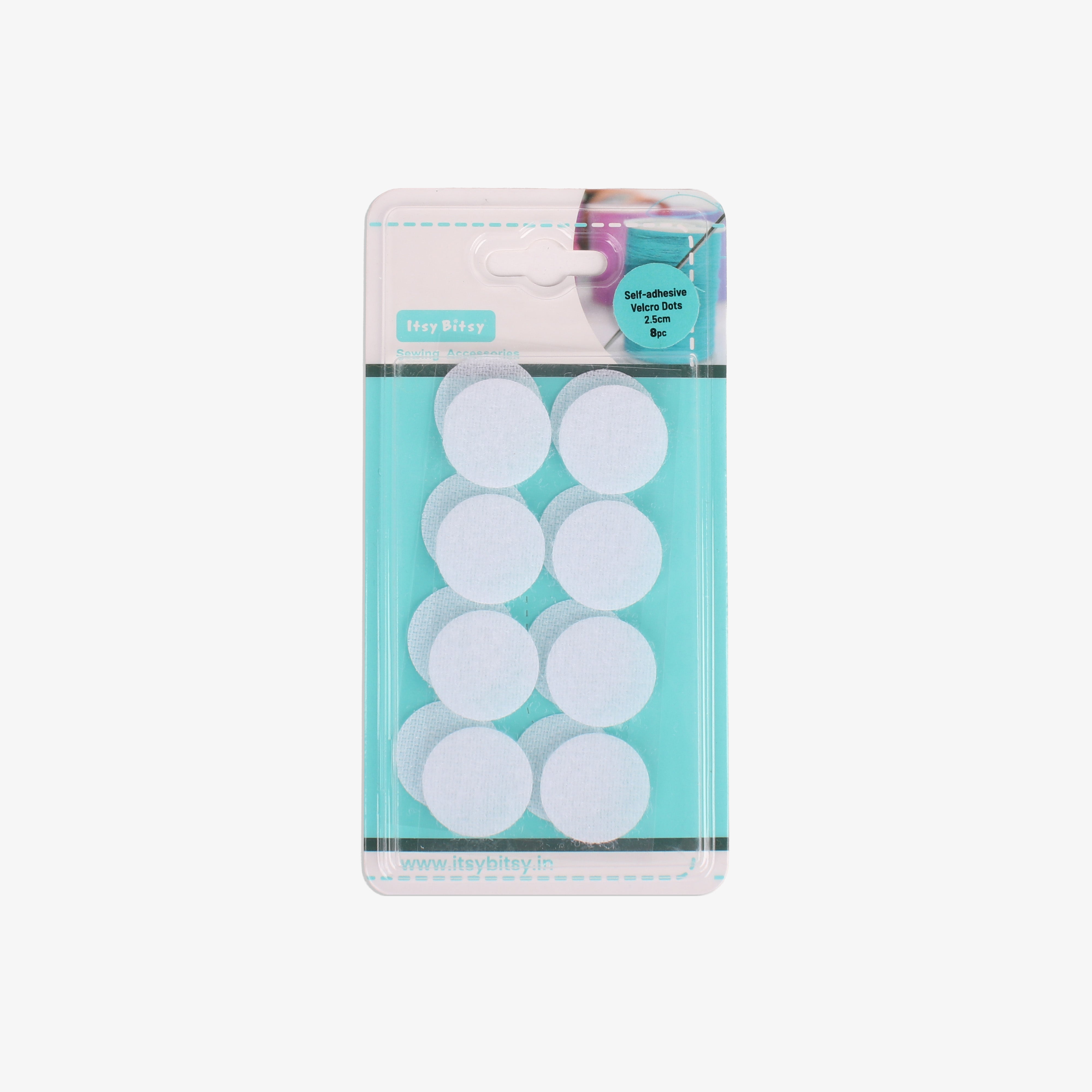 Velcro Dot Self Adhesive White 2.5cm 8 set Blister