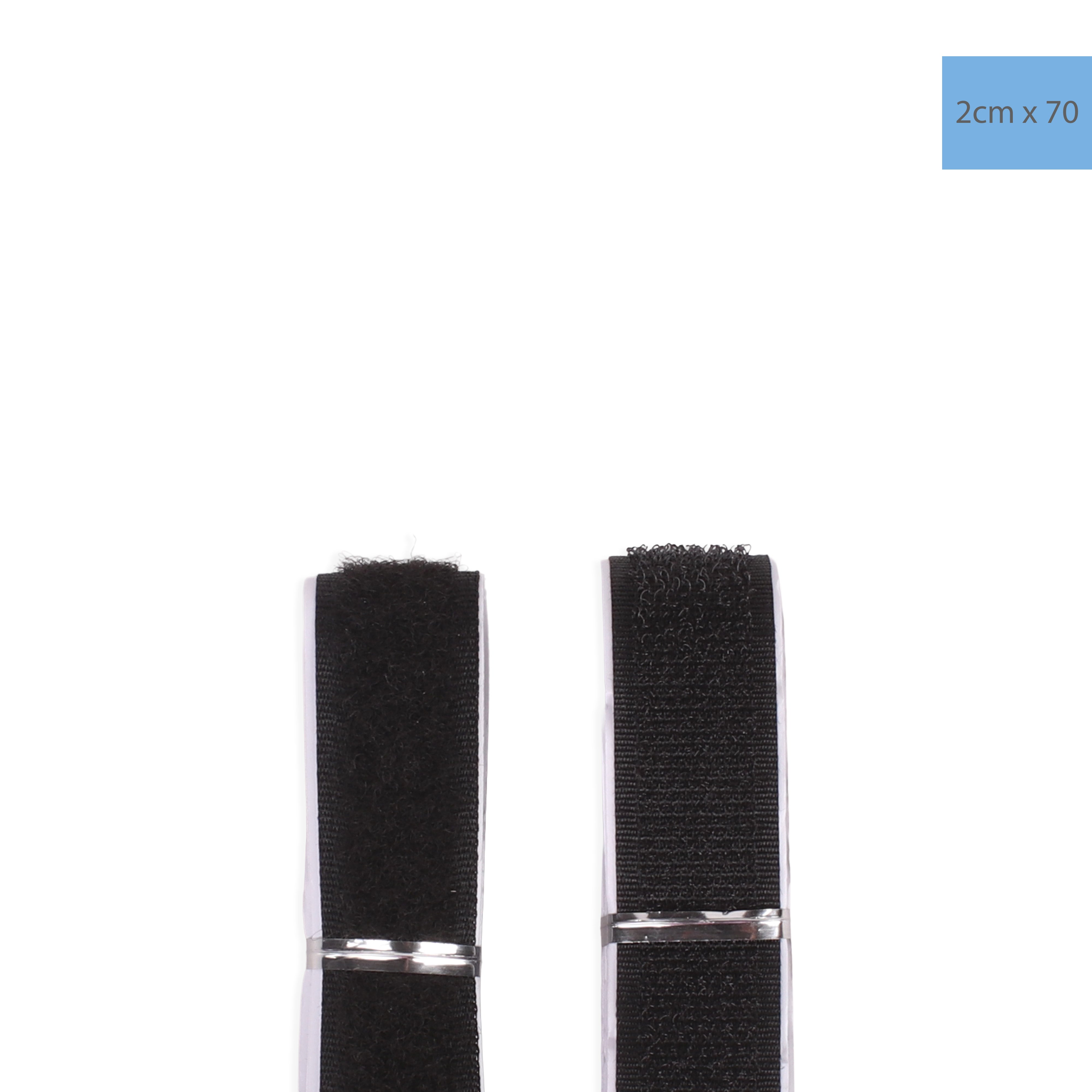 Velcro Adhesive Black 2 X 70cm Blister