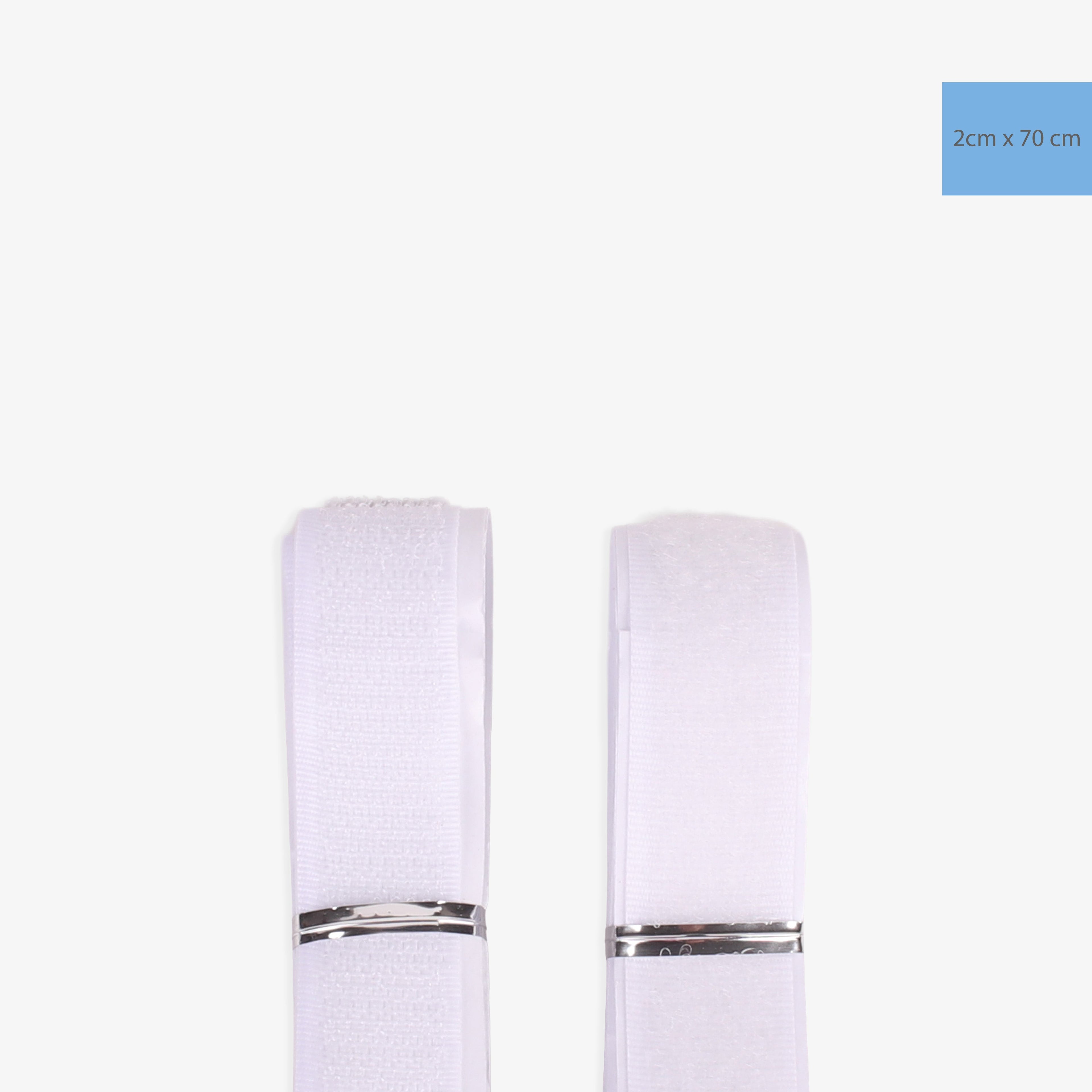 Velcro Adhesive White 2 X 70cm Blister