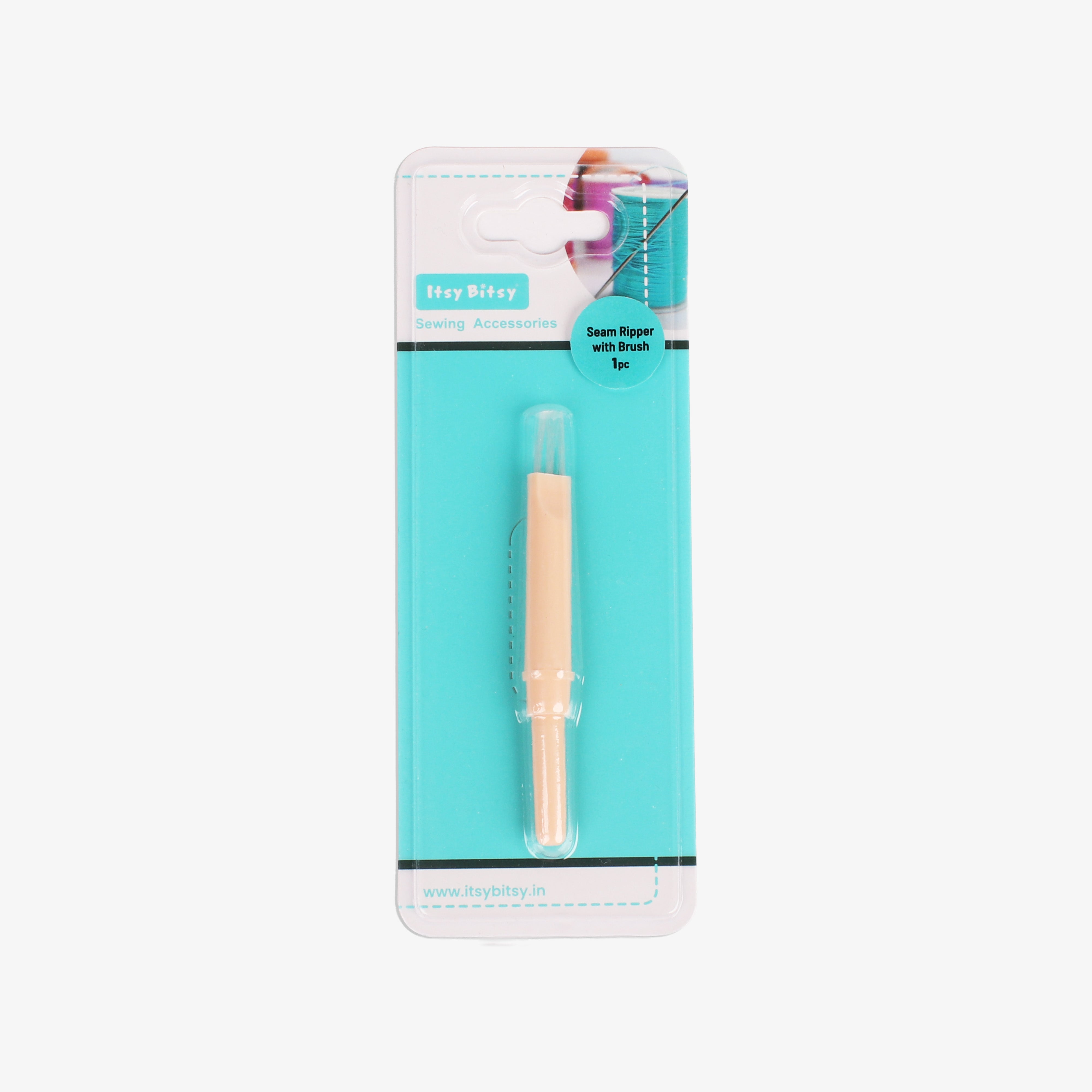 Seam Ripper with Brush Plastic Handle 1pc Blister