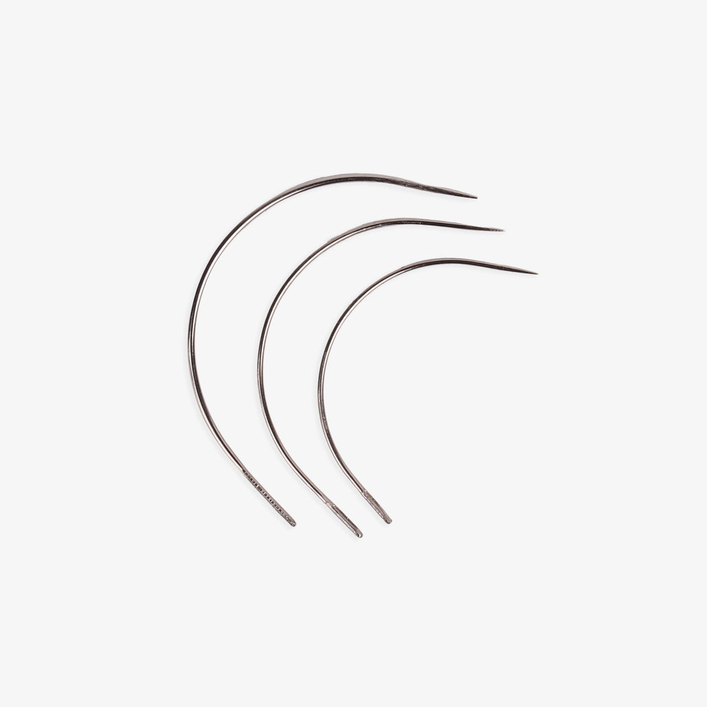 Curved Piercing Needle 3, 3.5 & 4inch 3pc Blister