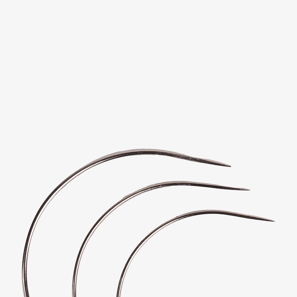 Curved Piercing Needle 3, 3.5 & 4inch 3pc Blister