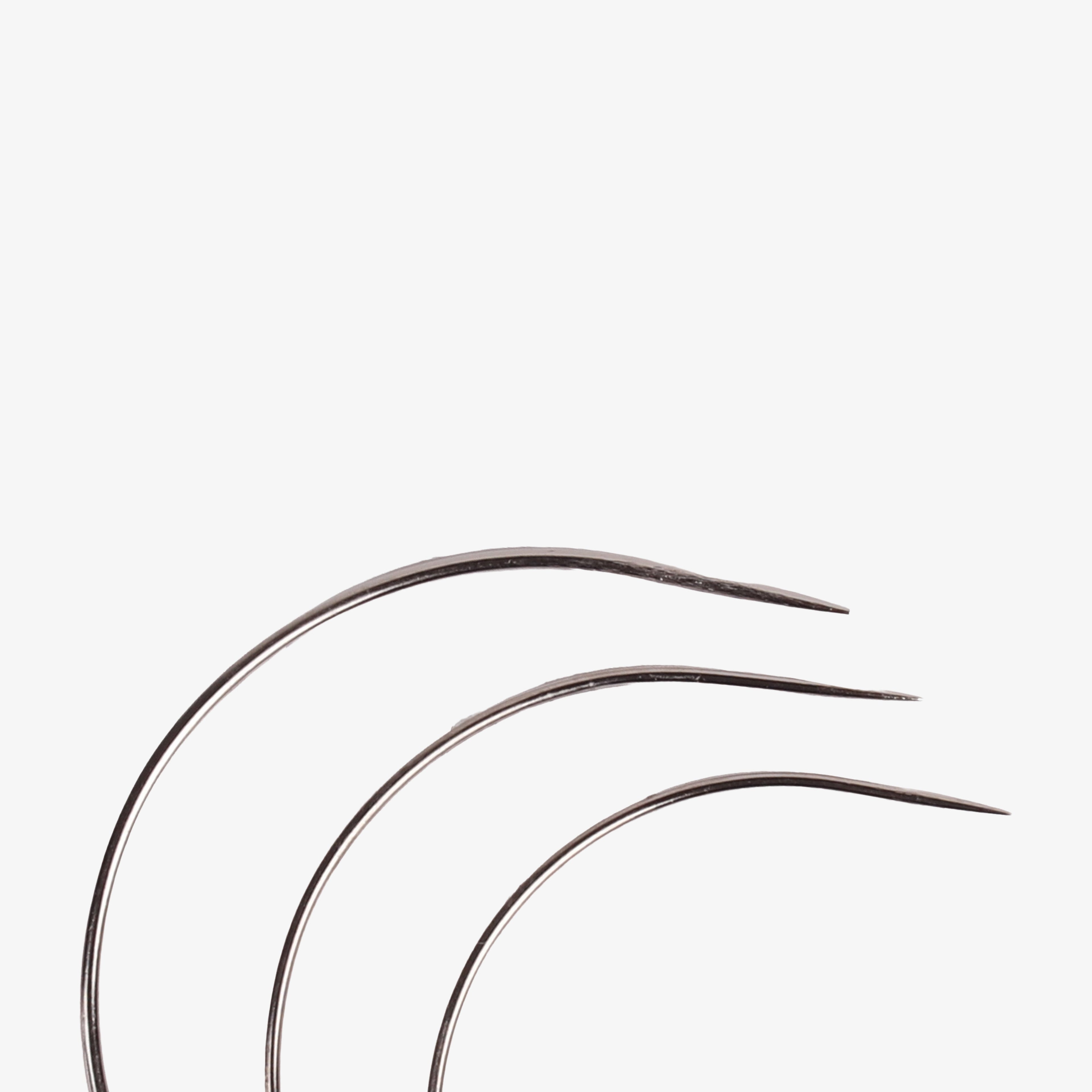 Curved Piercing Needle 3, 3.5 & 4inch 3pc Blister