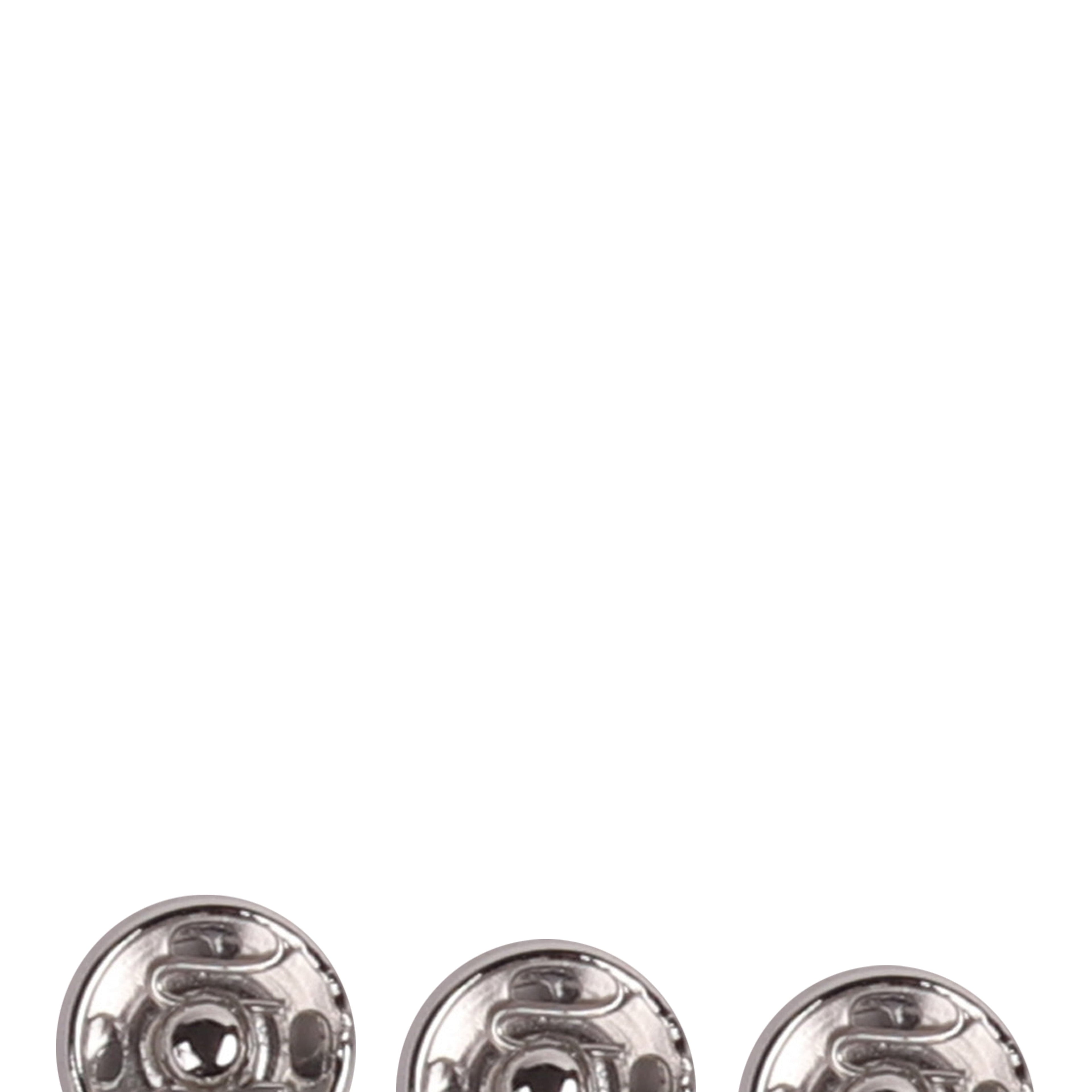 Snap Fasteners Silver 8mm X 4pc 10mm X 16pc, 12mm x 4pc, Set of 24pc Blister