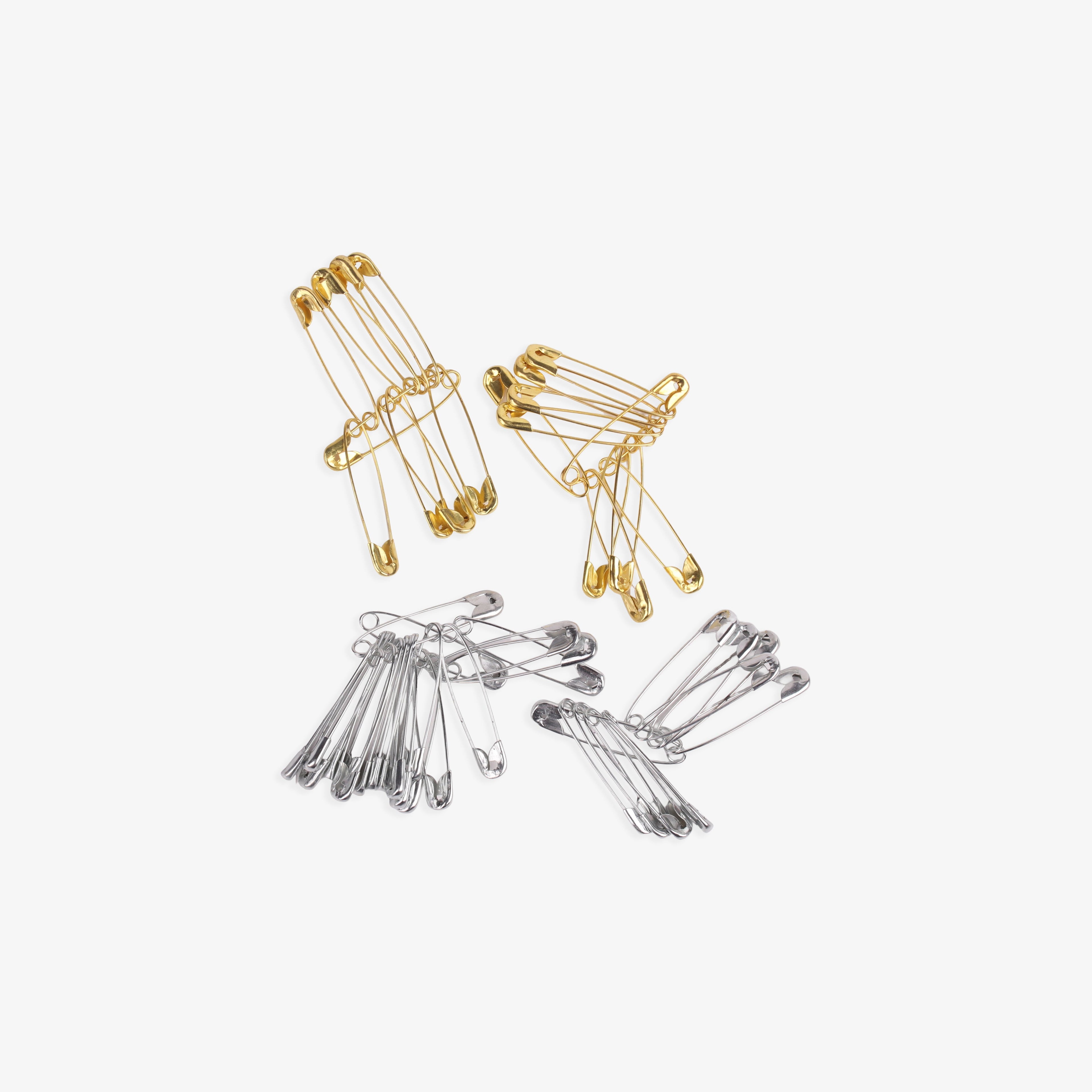 Safety Pin Gold/Silver 50pc Blister
