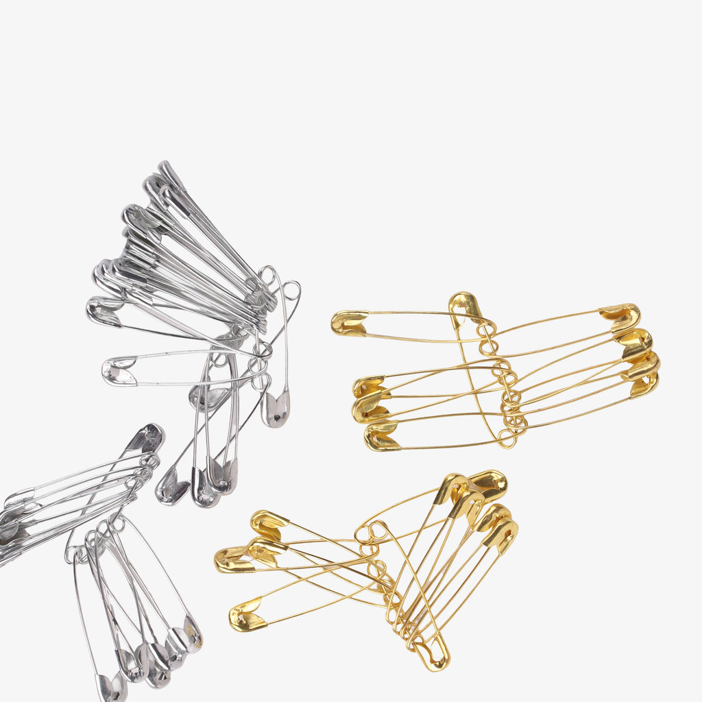 Safety Pin Gold/Silver 50pc Blister