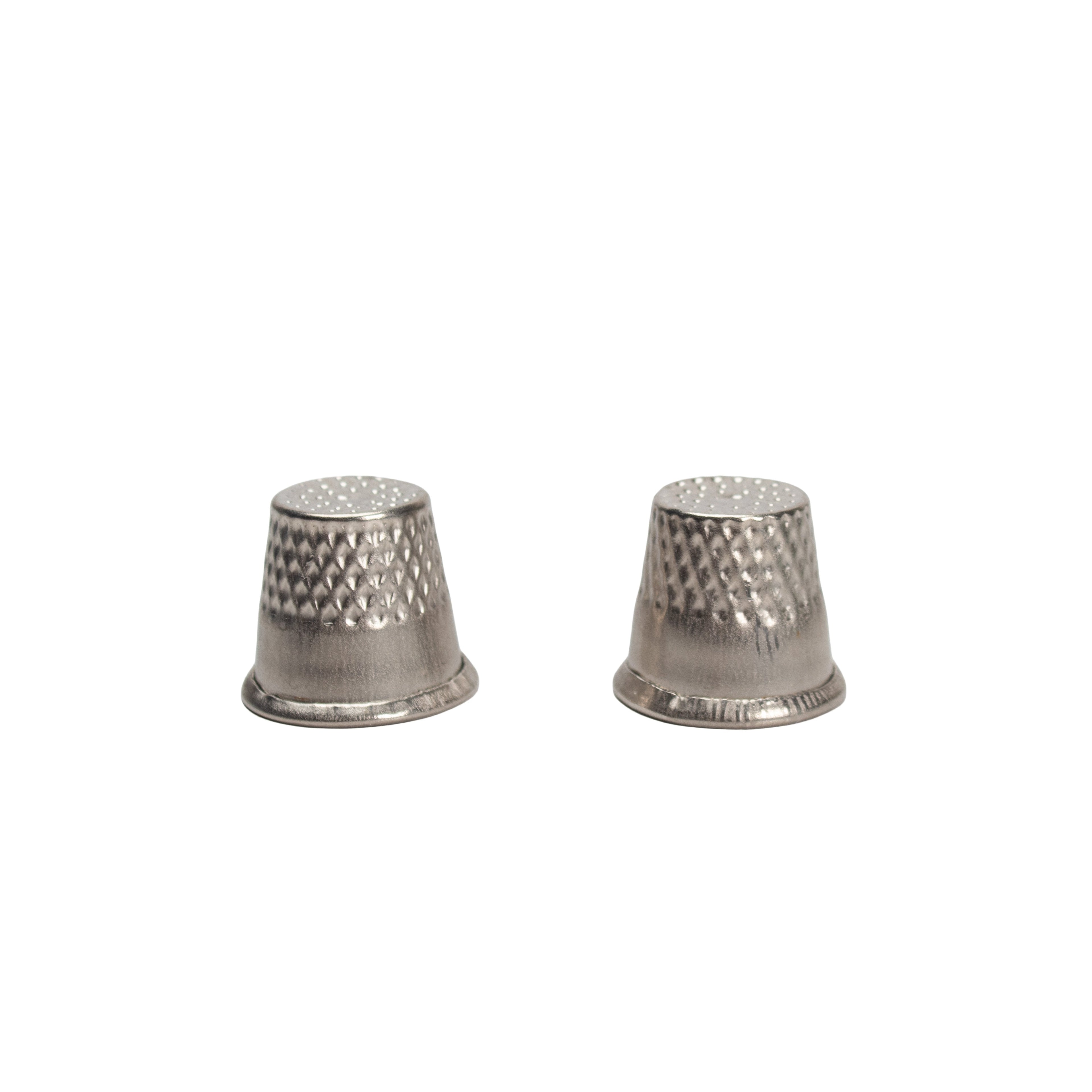 Metal Sewing Thimble Finger Protector 2pc Blister