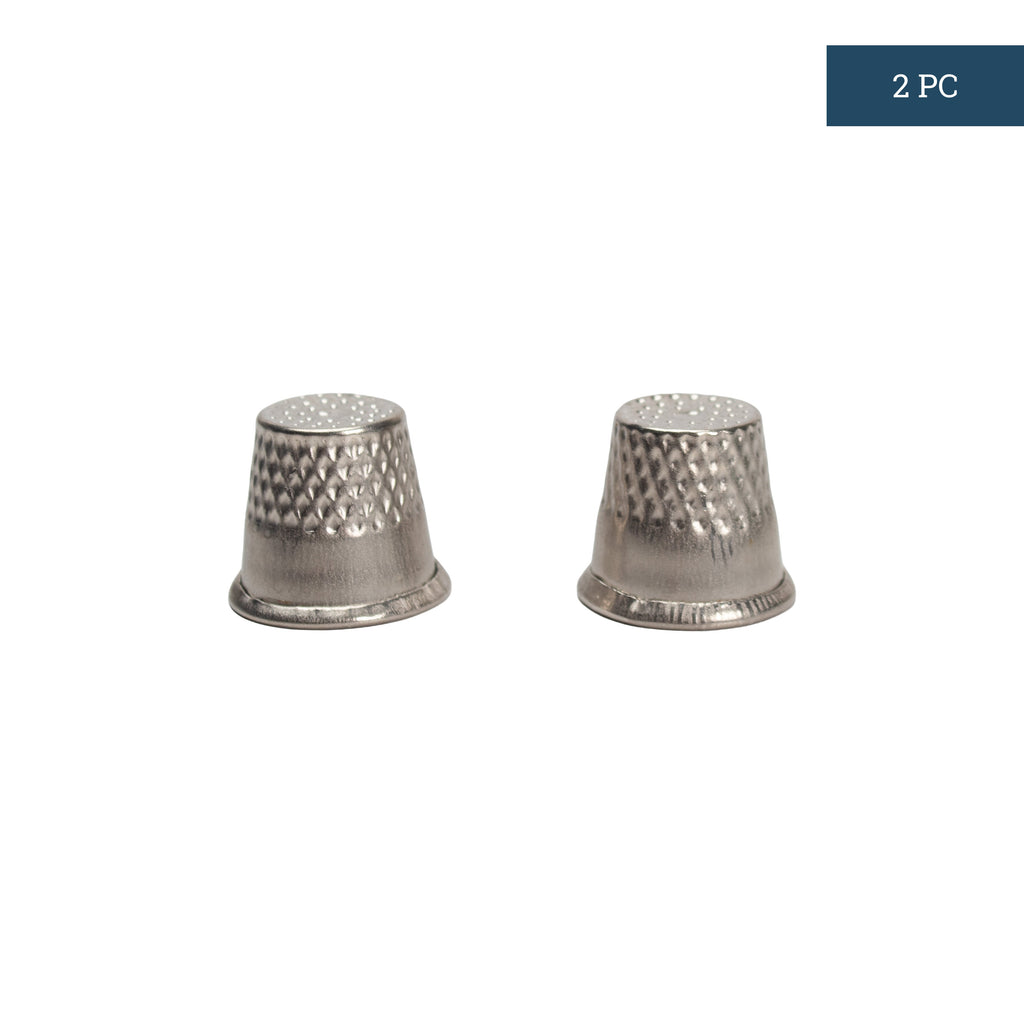 Metal Sewing Thimble Finger Protector 2pc Blister
