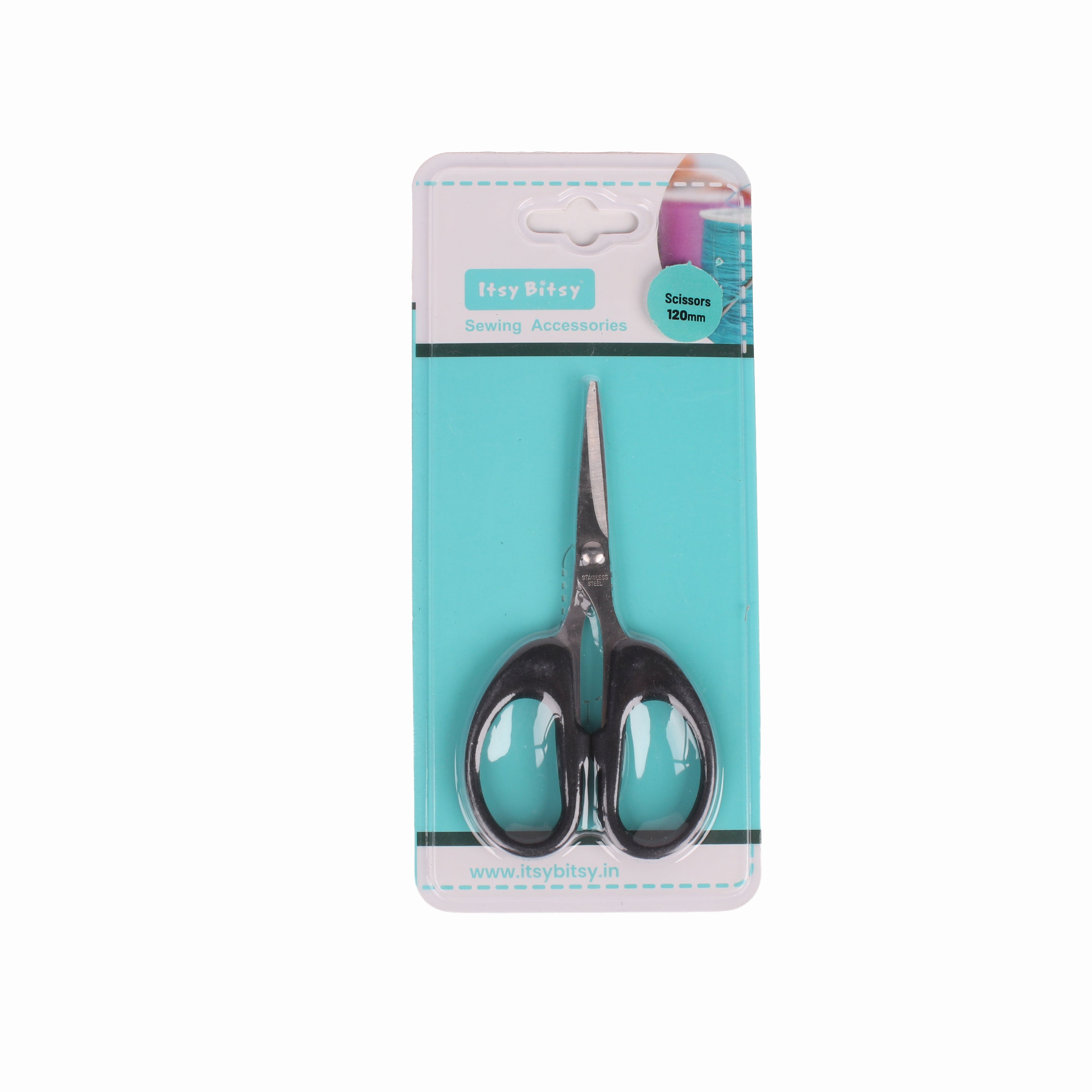 Scissor with Plastic Handle 12cm 1pc Blister