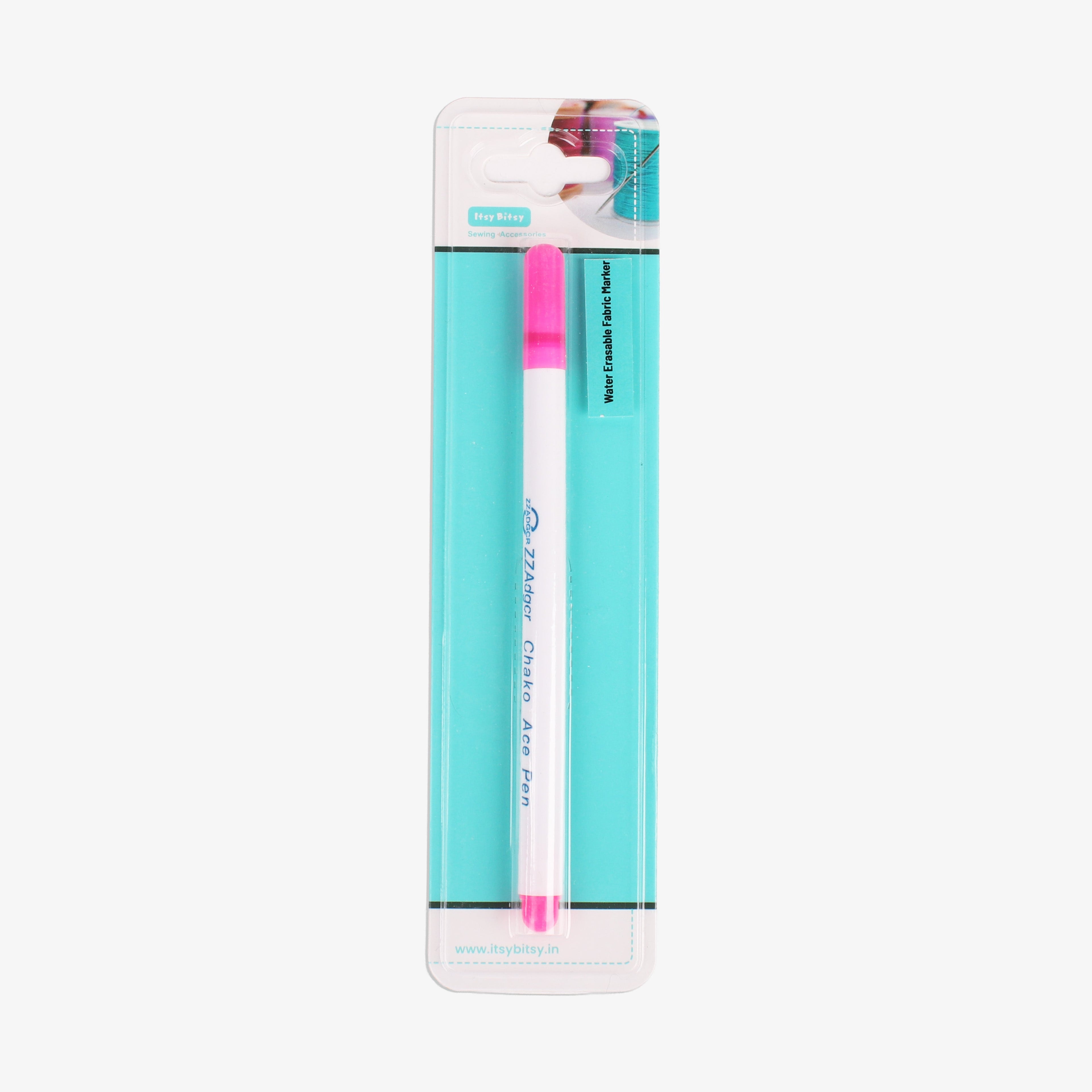 Water Erasable Fabric Marker Bright Pink 1pc Blister