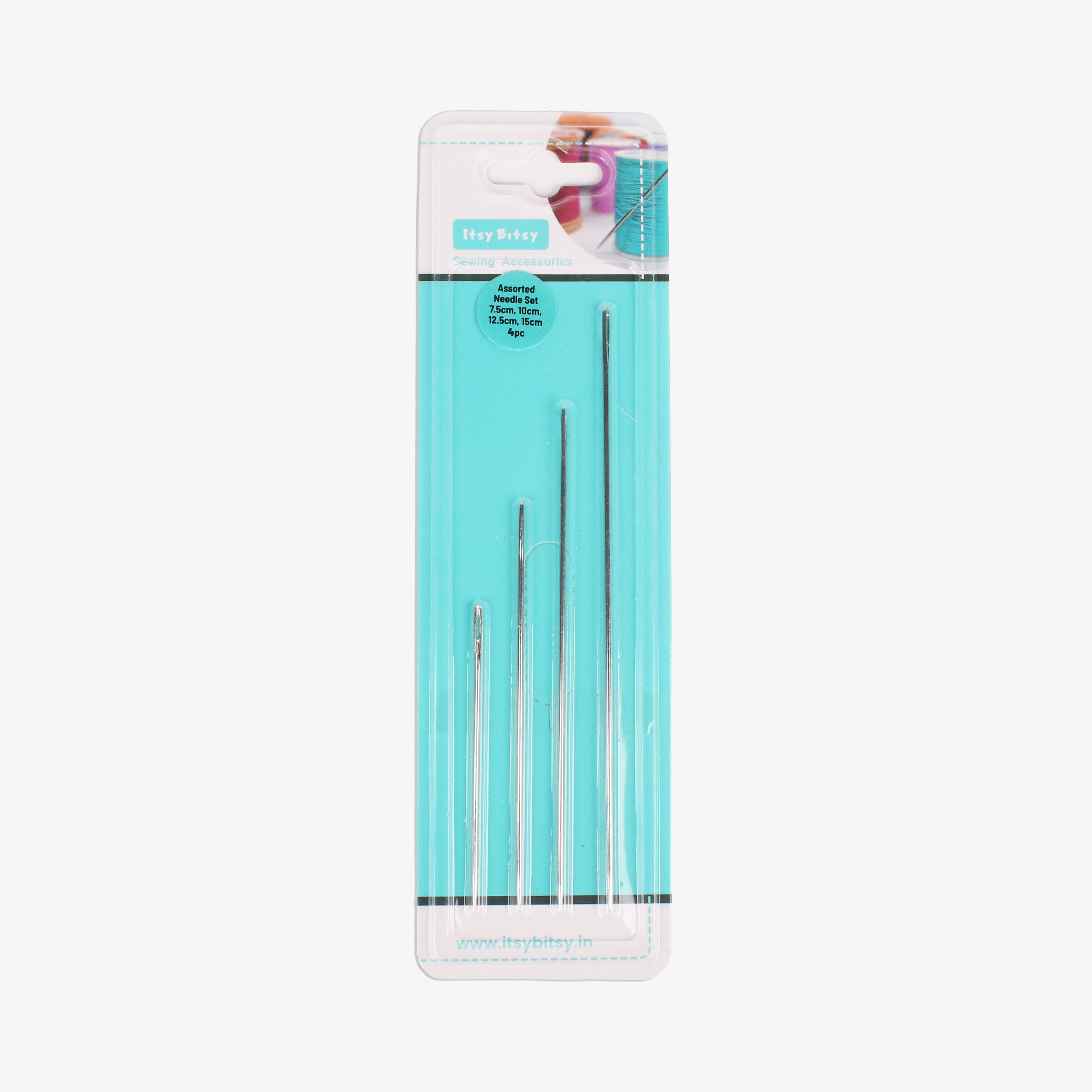 Sewing Needle 7.5cm, 10cm,12.5cm,15cm 4pc Blister