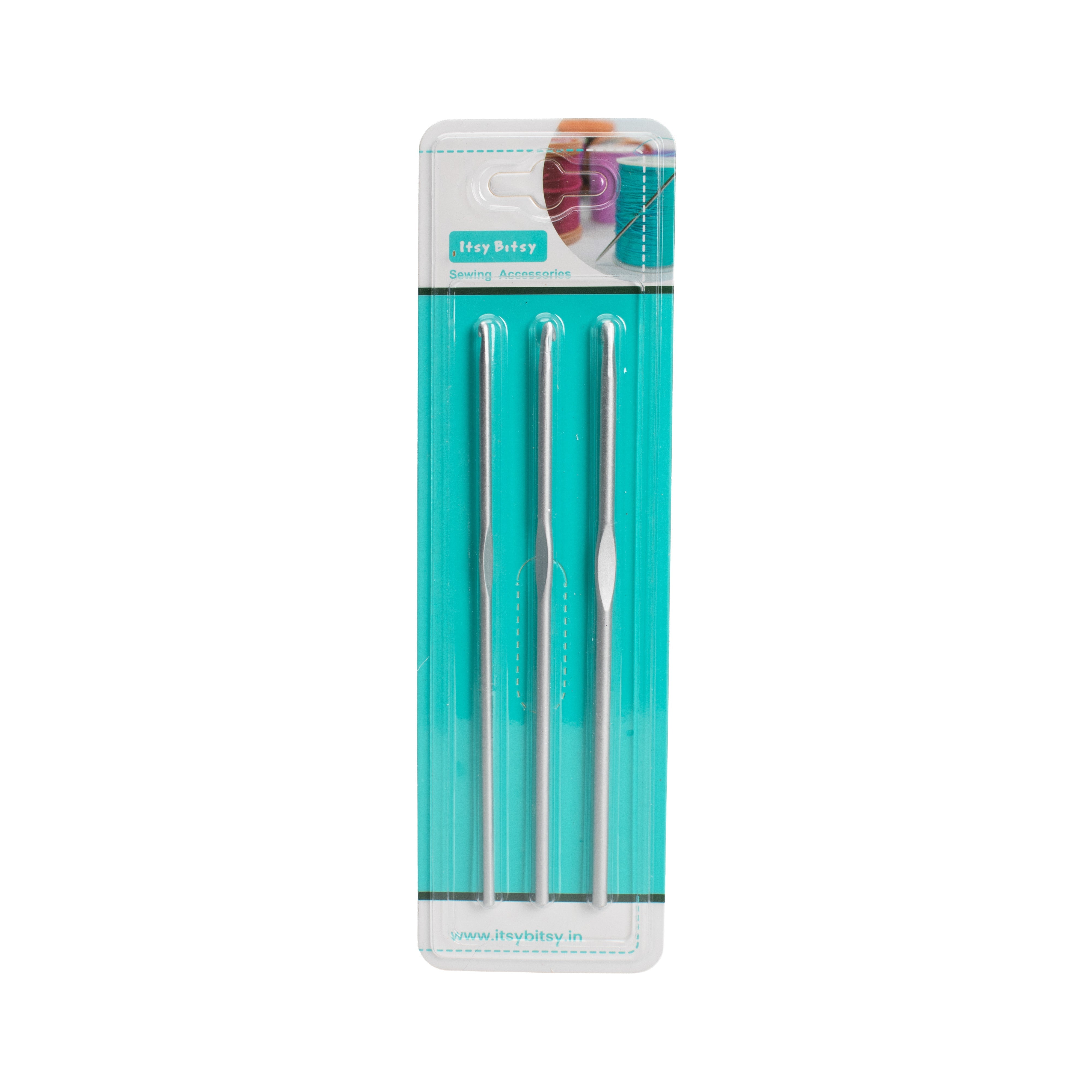 Aluminium Crochet Hook 3, 3.5, 4mm X 15cm 3pc Blister