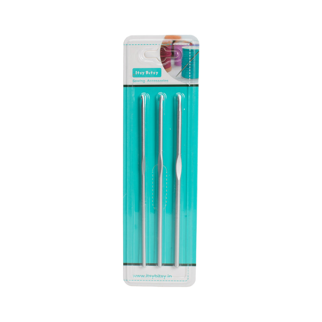 Aluminium Crochet Hook 3, 3.5, 4mm X 15cm 3pc Blister