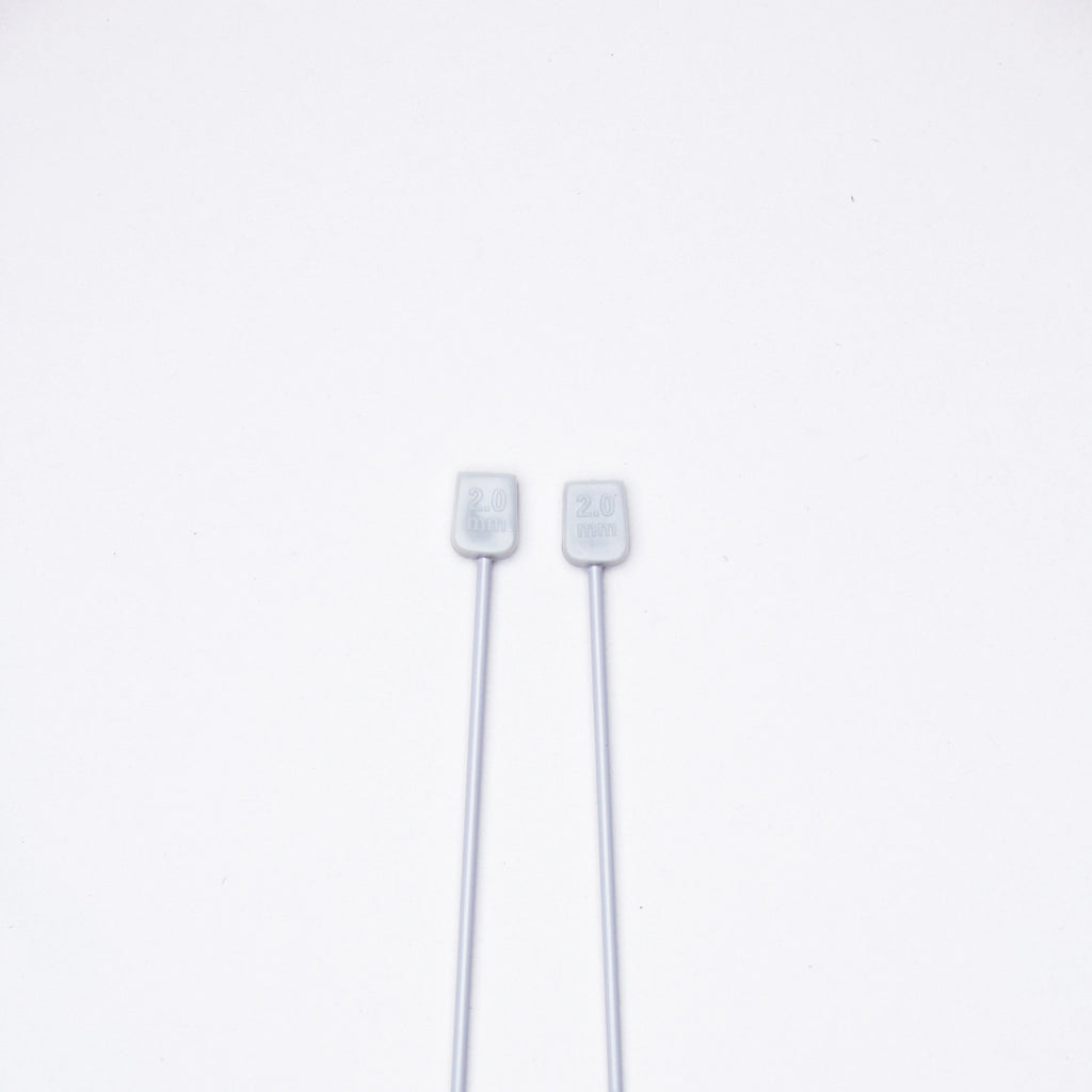 Single Pointed Aluminium Knitting Needle 2mm X 35cm 2pc Blister