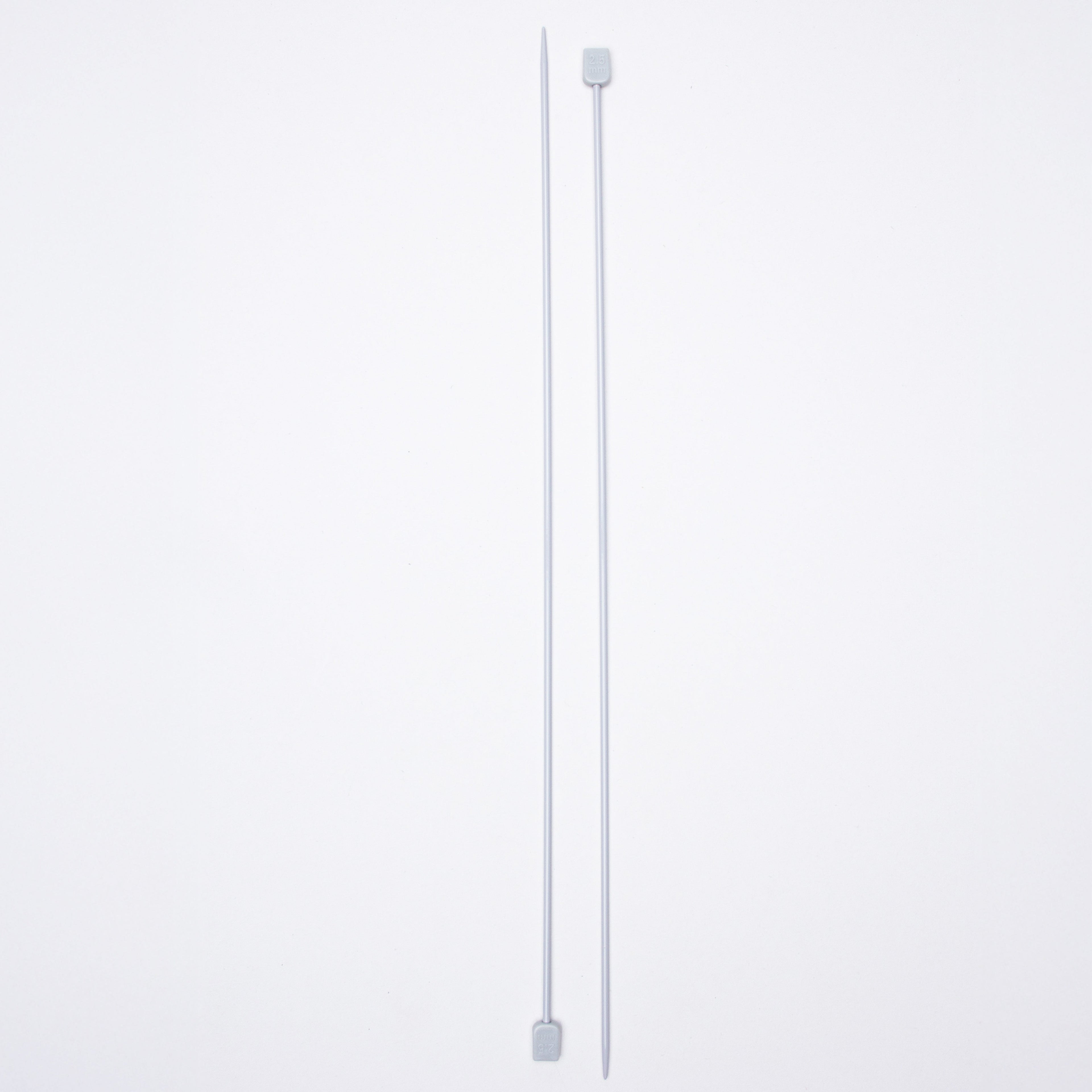 Single Pointed Aluminium Knitting Needle 2.5mm X 35cm 2pc Blister
