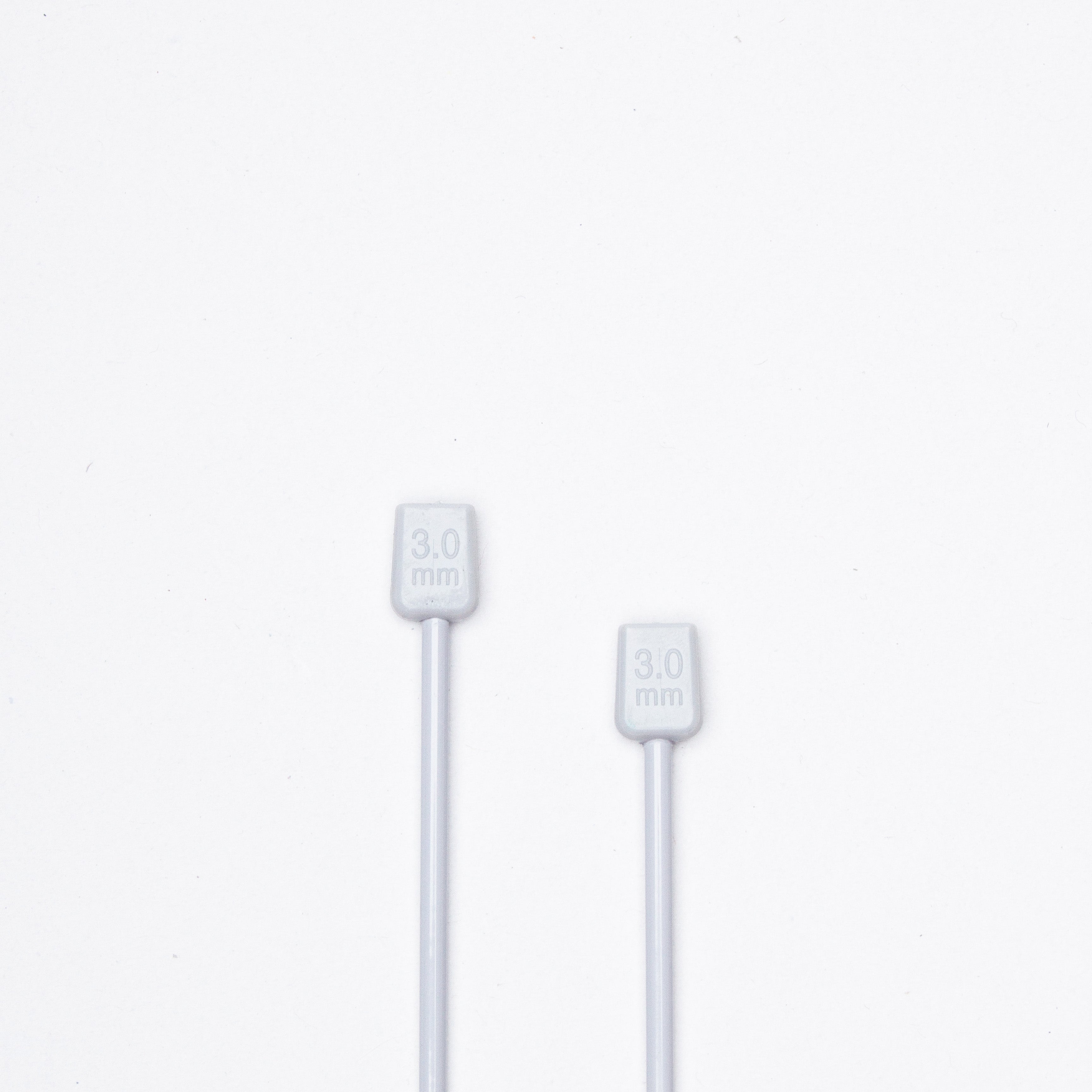 Single Pointed Aluminium Knitting Needle 3mm X 35cm 2pc Blister