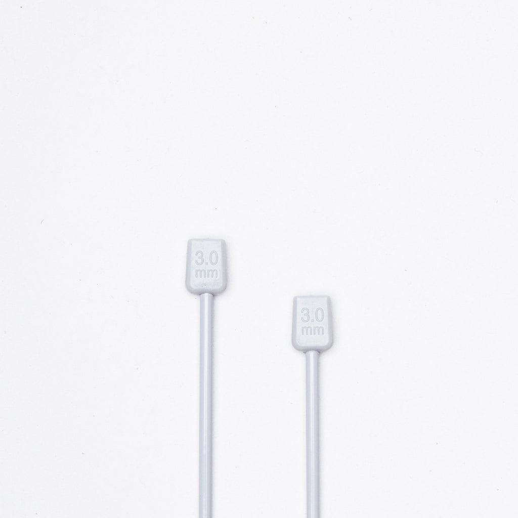 Single Pointed Aluminium Knitting Needle 3mm X 35cm 2pc Blister