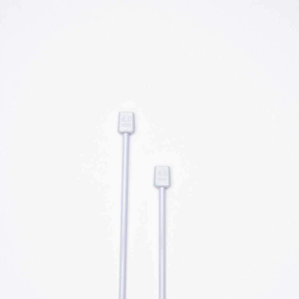 Single Pointed Aluminium Knitting Needle 4mm X 35cm 2pc Blister