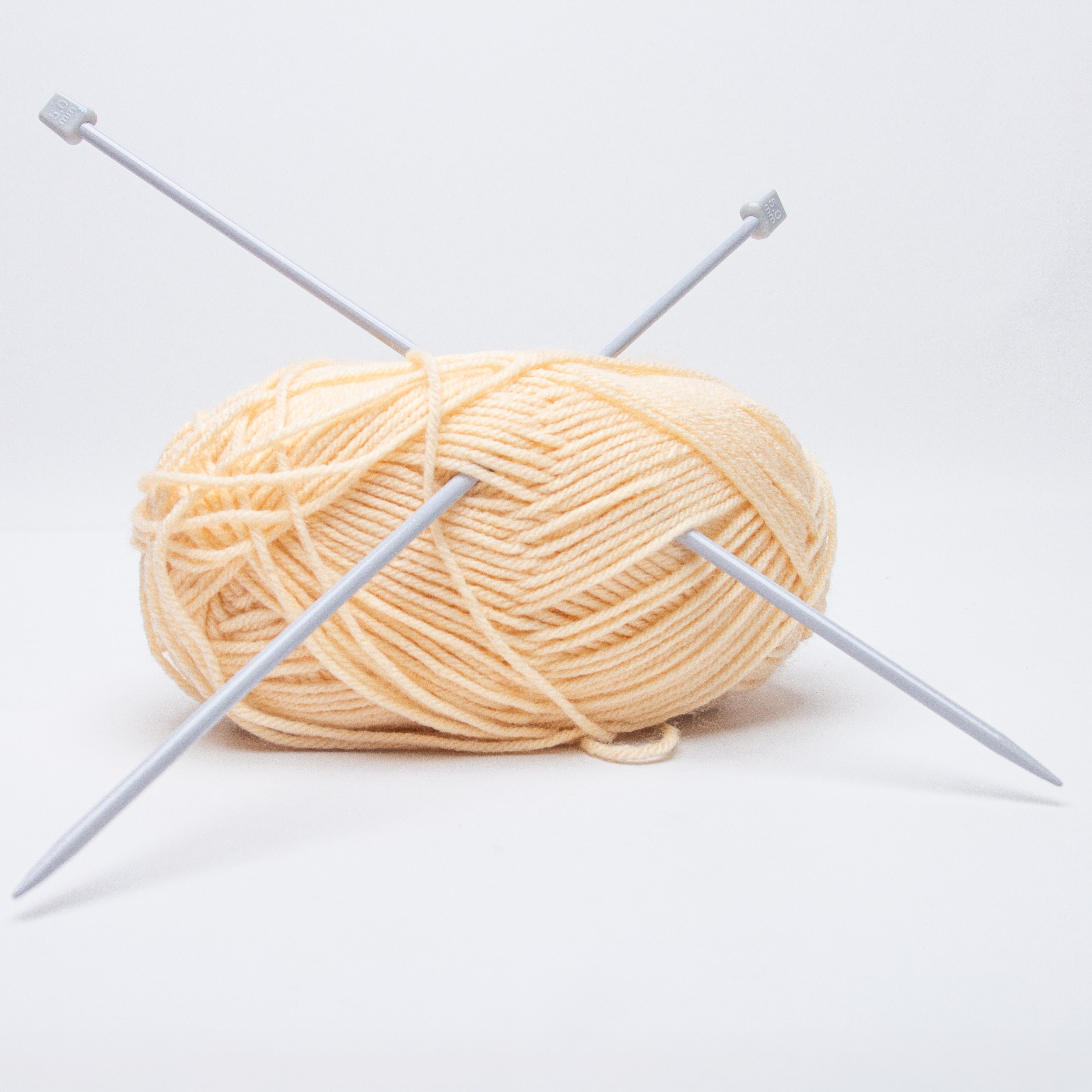 Single Pointed Aluminium Knitting Needle 5mm X 35cm 2pc Blister
