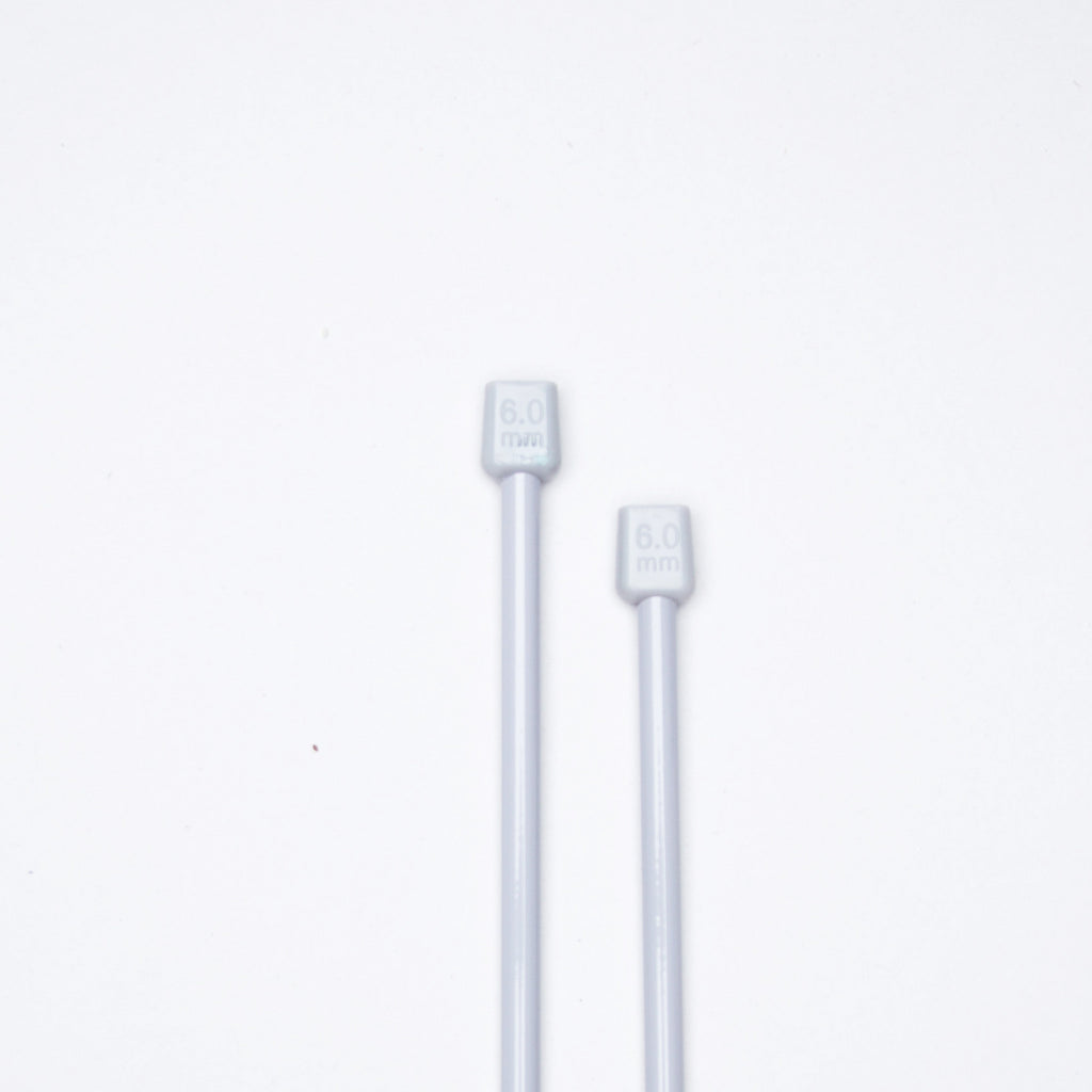 Single Pointed Aluminium Knitting Needle 6mm X 35cm 2pc Blister