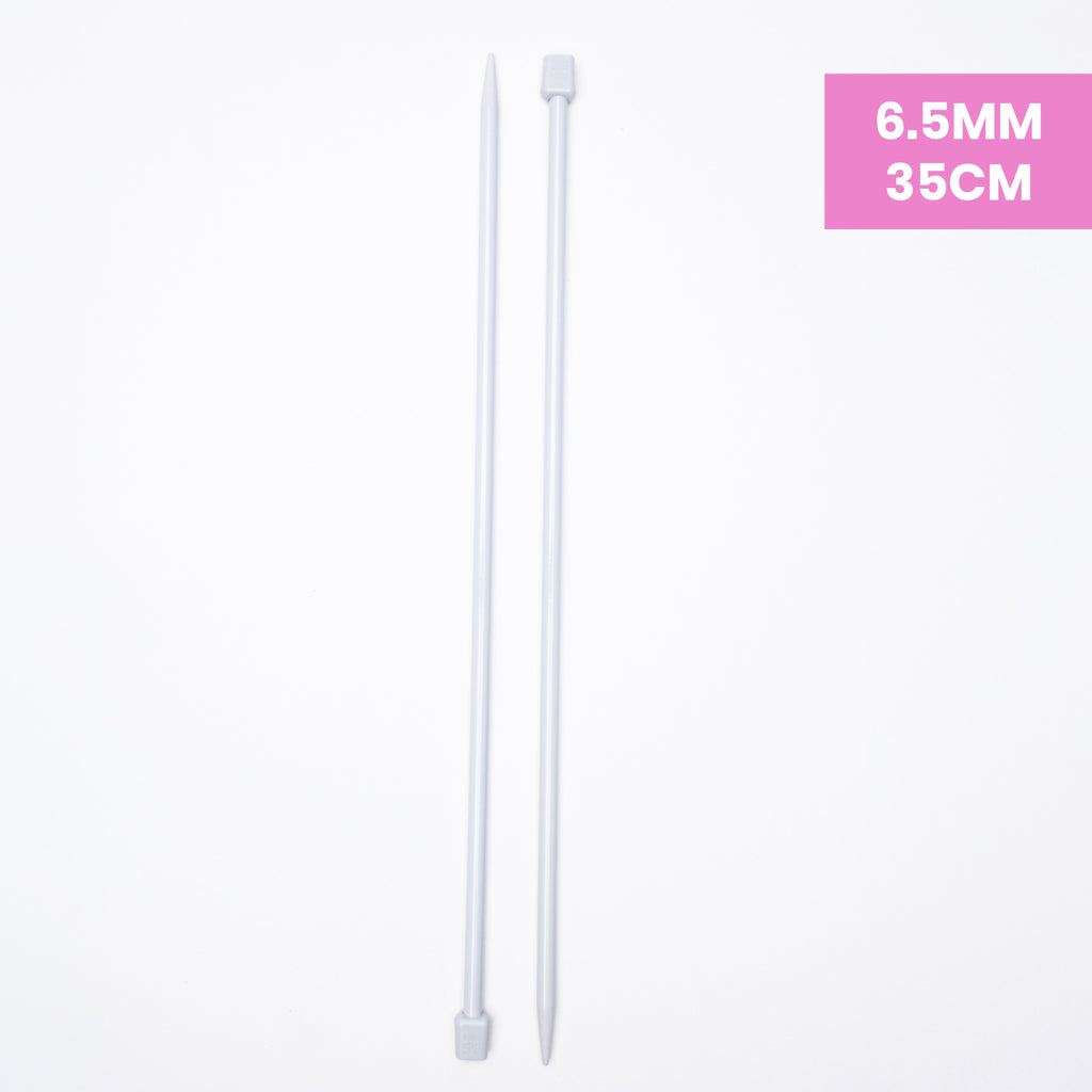 Single Pointed Aluminium Knitting Needle 6.5mm X 35cm 2pcs Blister