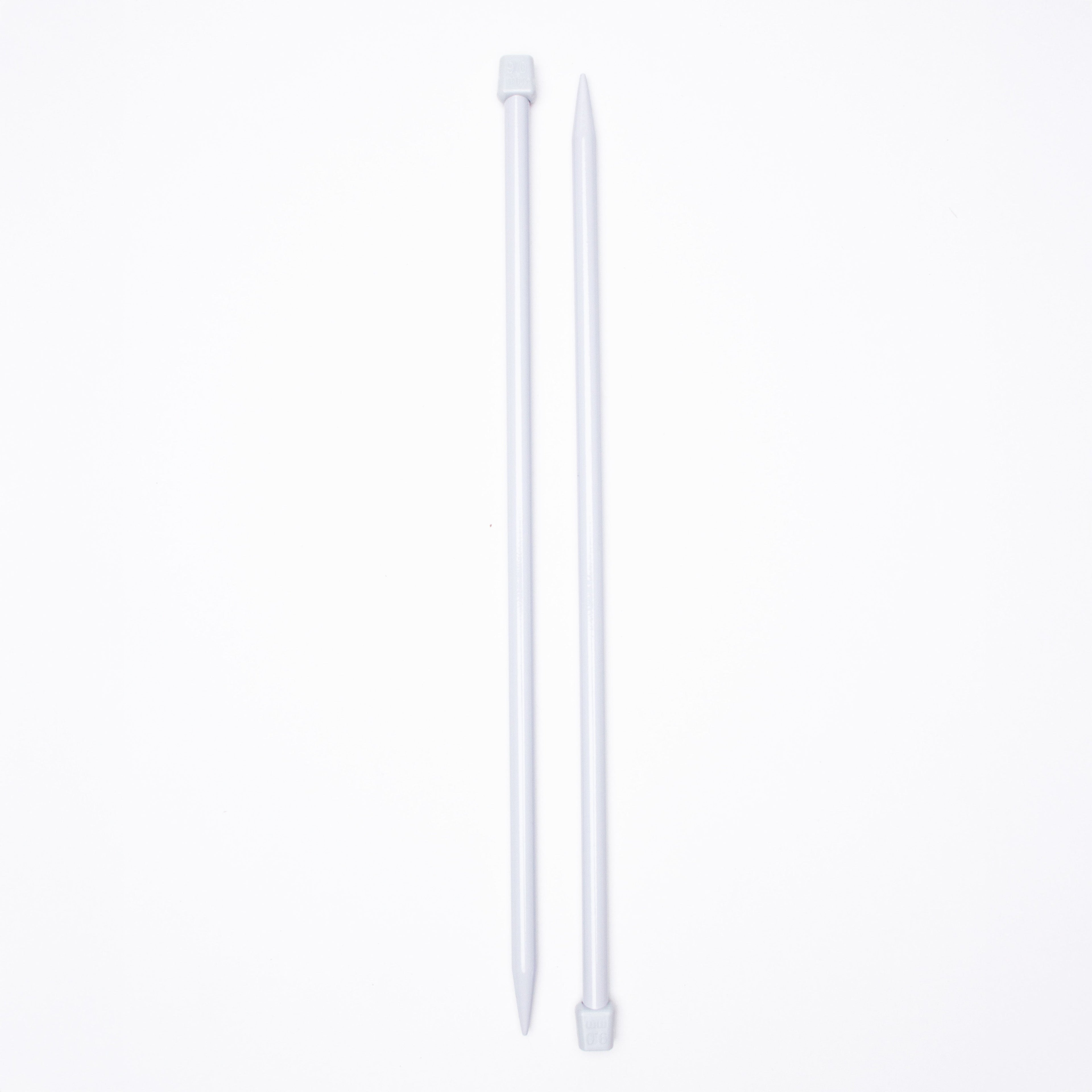 Single Pointed Aluminium Knitting Needle 9mm X 35cm 2pc Blister