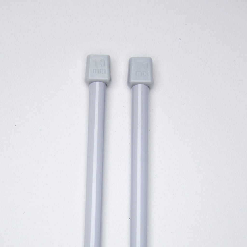Single Pointed Aluminium Knitting Needle 10mm X 35cm 2pc Blister