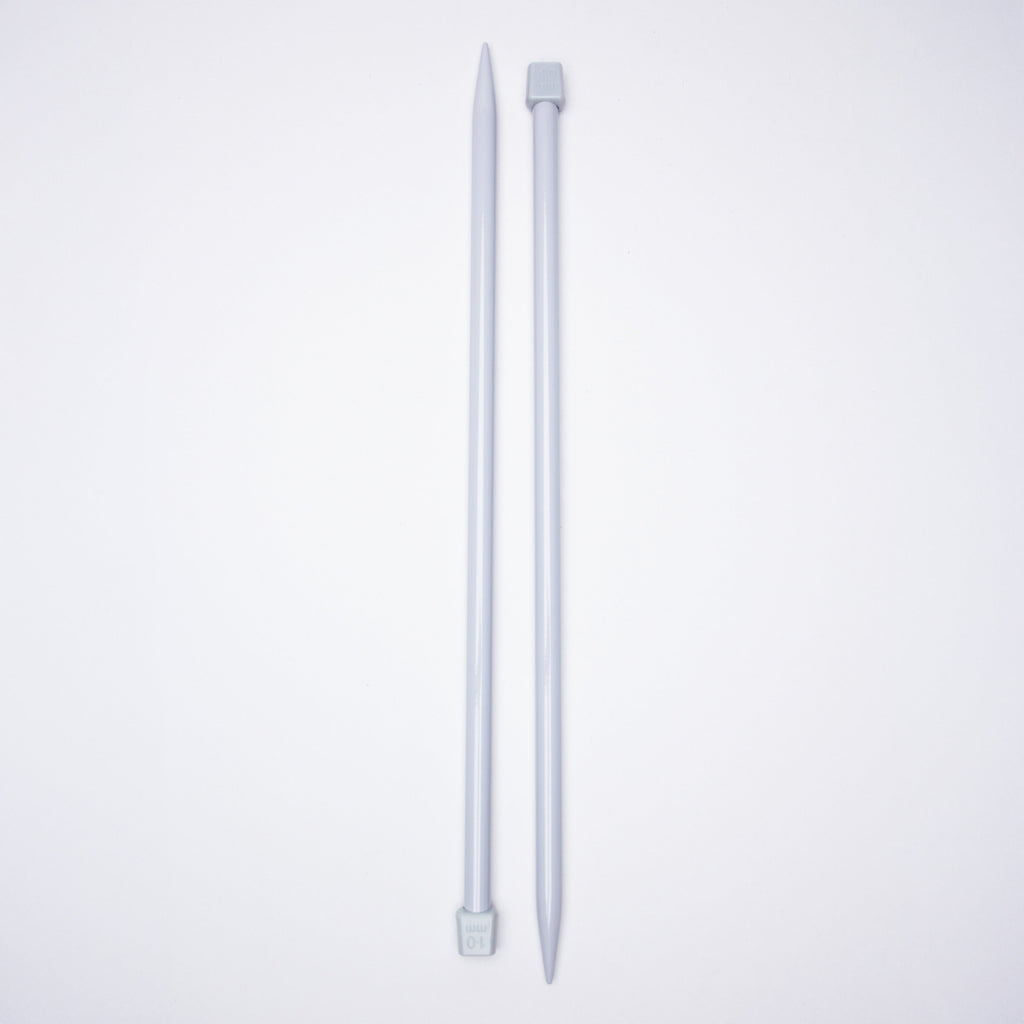 Single Pointed Aluminium Knitting Needle 10mm X 35cm 2pc Blister