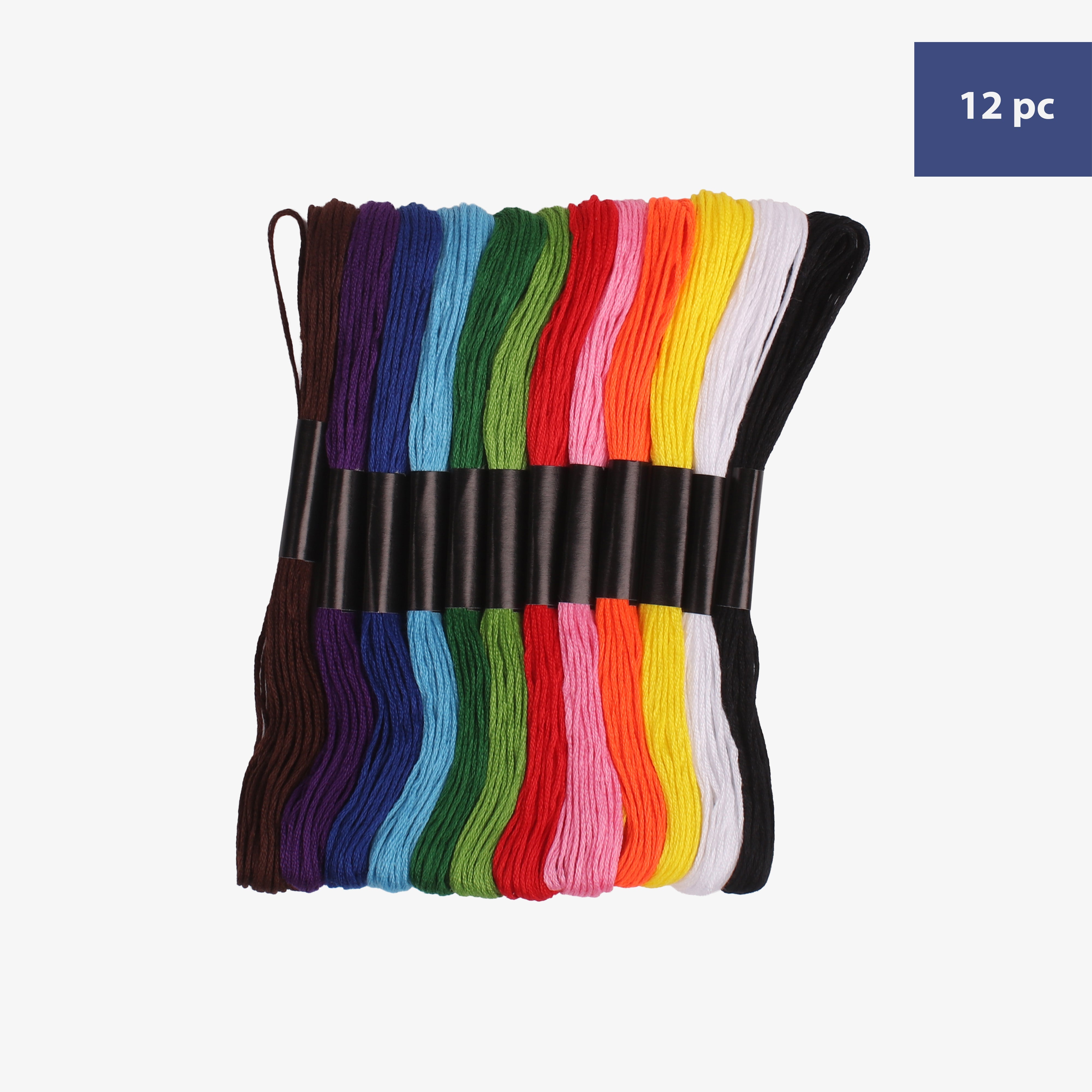 Cotton Embroidery Skein Vibrant 12pc Blister