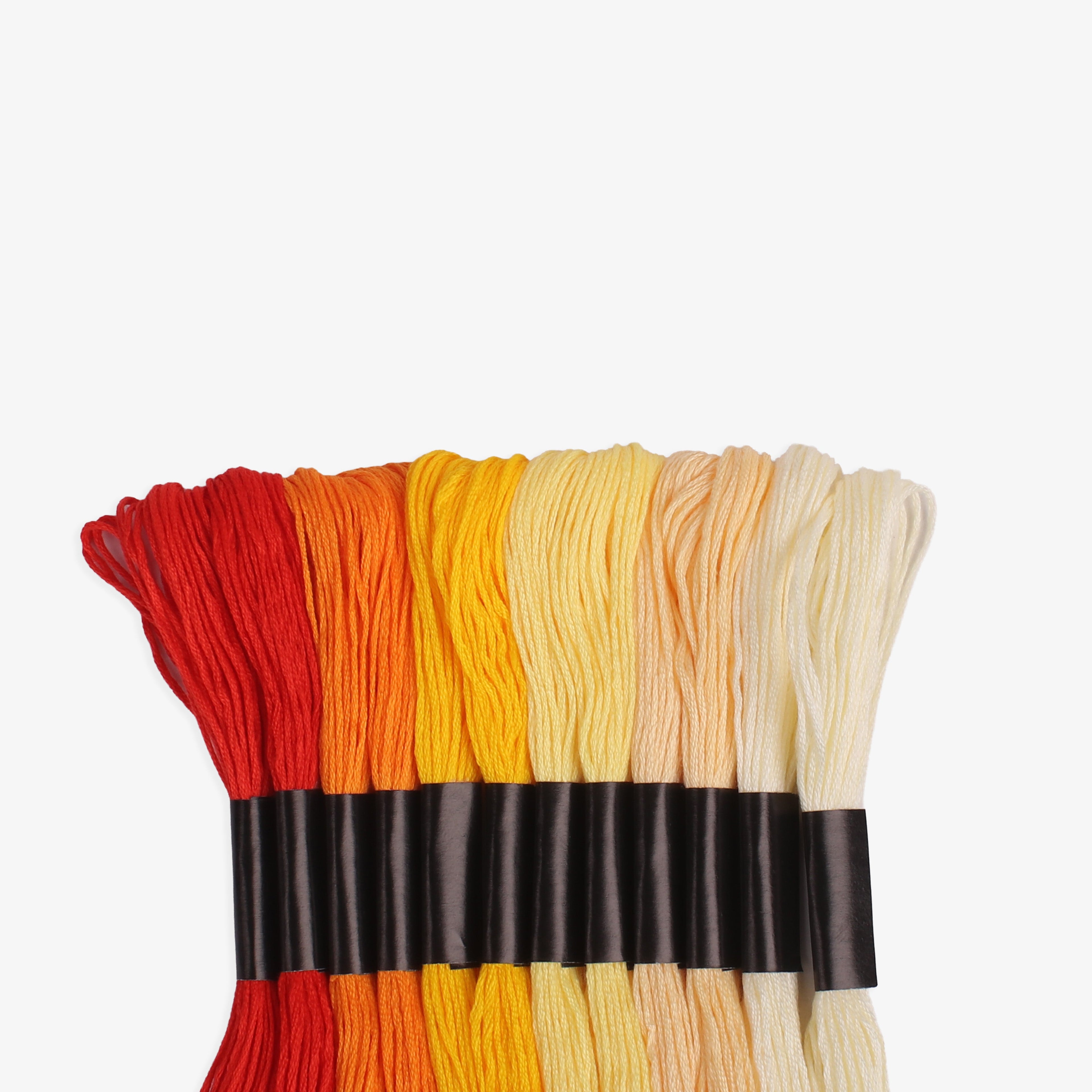 Cotton Embroidery Skein Fiery Glow 12pc Blister