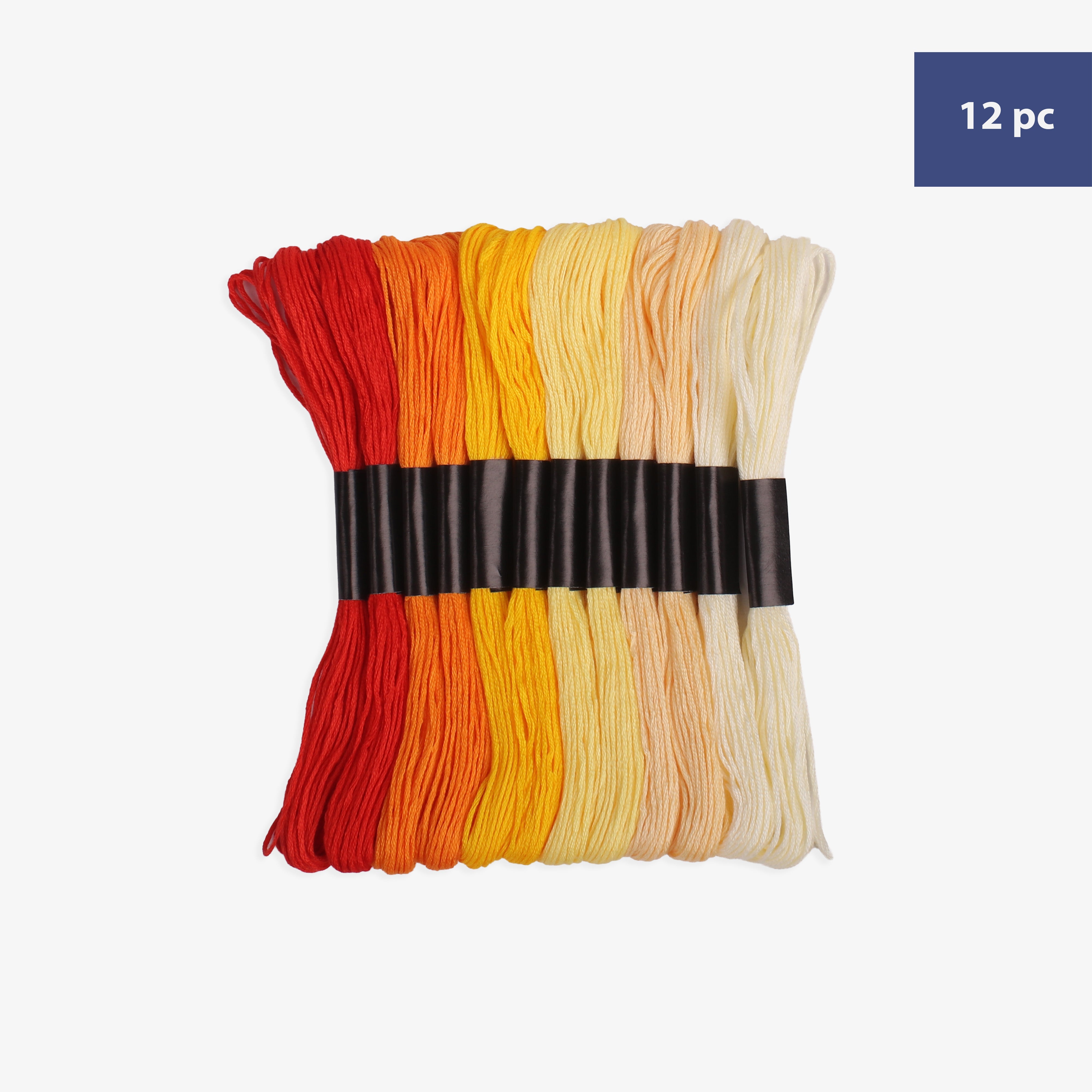Cotton Embroidery Skein Fiery Glow 12pc Blister