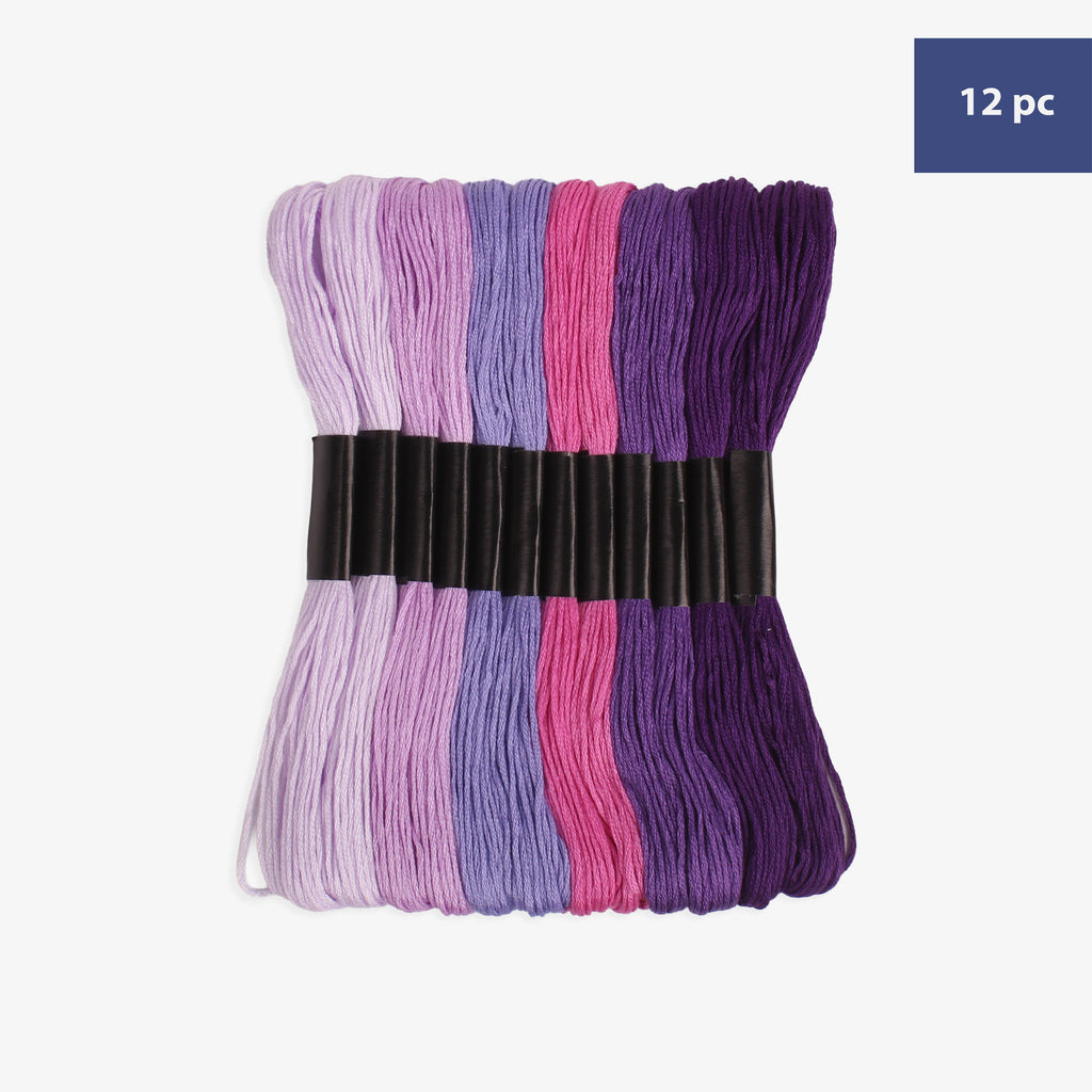 Cotton Embroidery Skein Lavender Field 12pc Blister