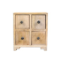Wooden Chest of Drawers (4 Compartments) 6.5 X 3 X 6inch 1pc