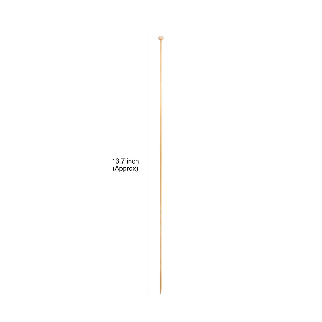 Bamboo Knitting Needles Natural 2mm X 35cm 2pc