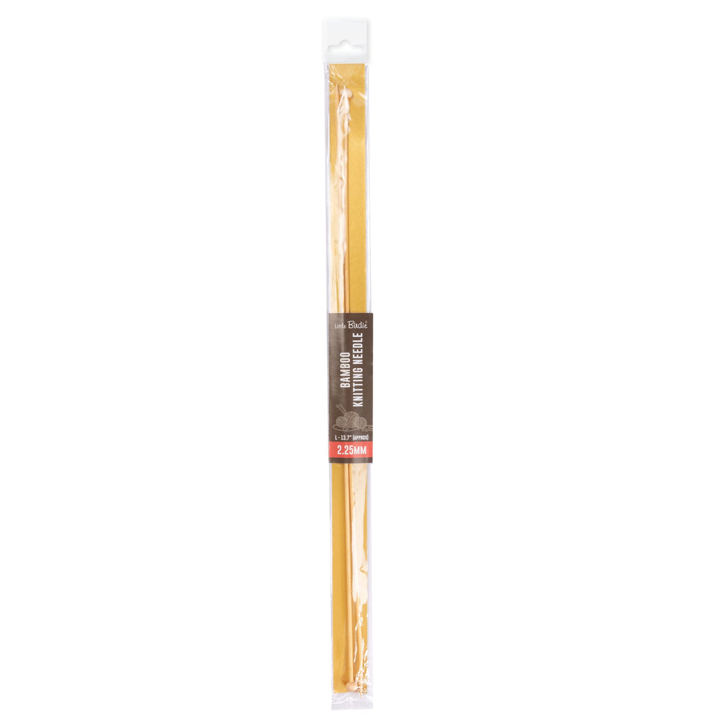 Bamboo Knitting Needles Natural 2.25mm X 35cm 2pc