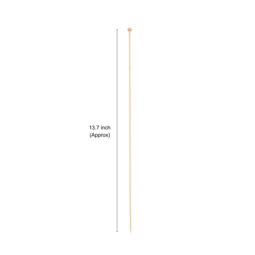 Bamboo Knitting Needles Natural 2.5mm X 35cm 2pc