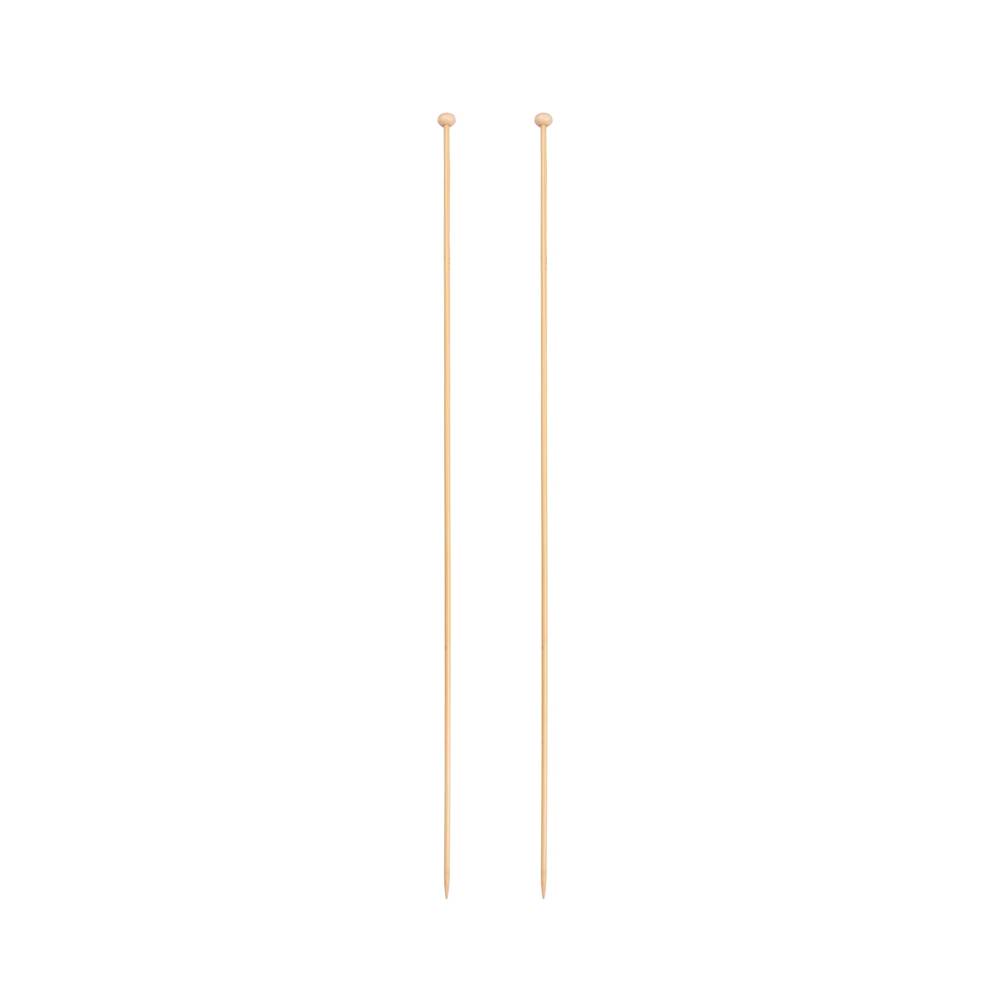 Bamboo Knitting Needles Natural 2.75mm X 35cm 2pc