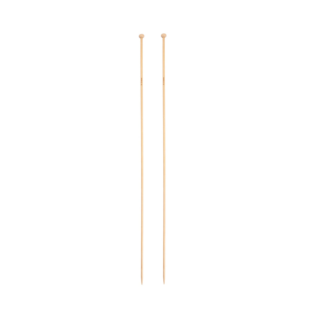 Bamboo Knitting Needles Natural 3mm X 35cm 2pc