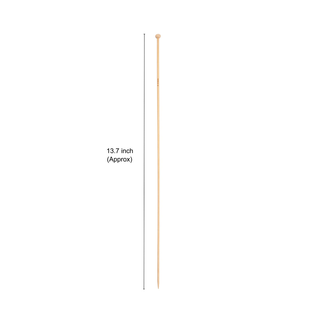 Bamboo Knitting Needles Natural 3mm X 35cm 2pc