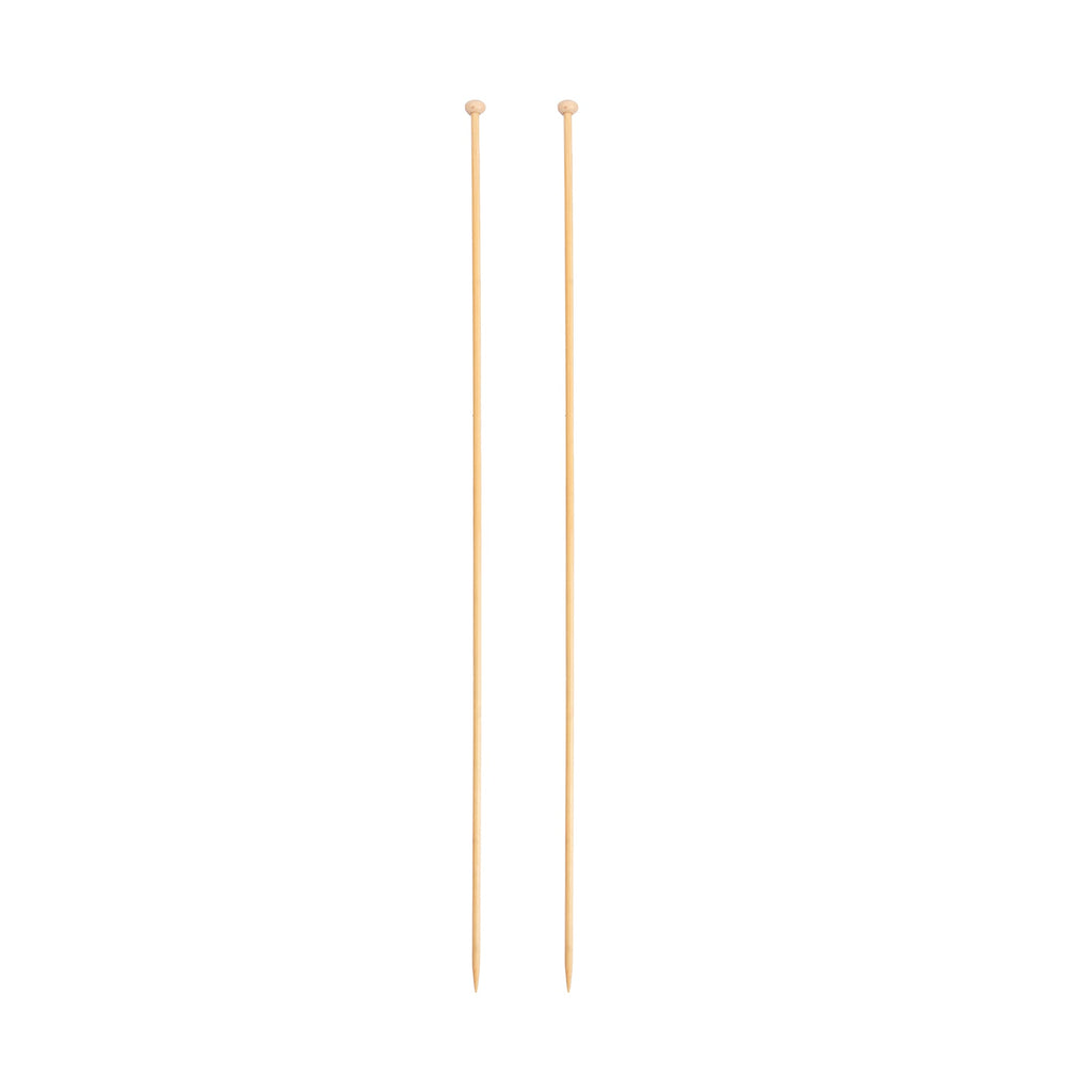 Bamboo Knitting Needles Natural 3.25mm X 35cm 2pc