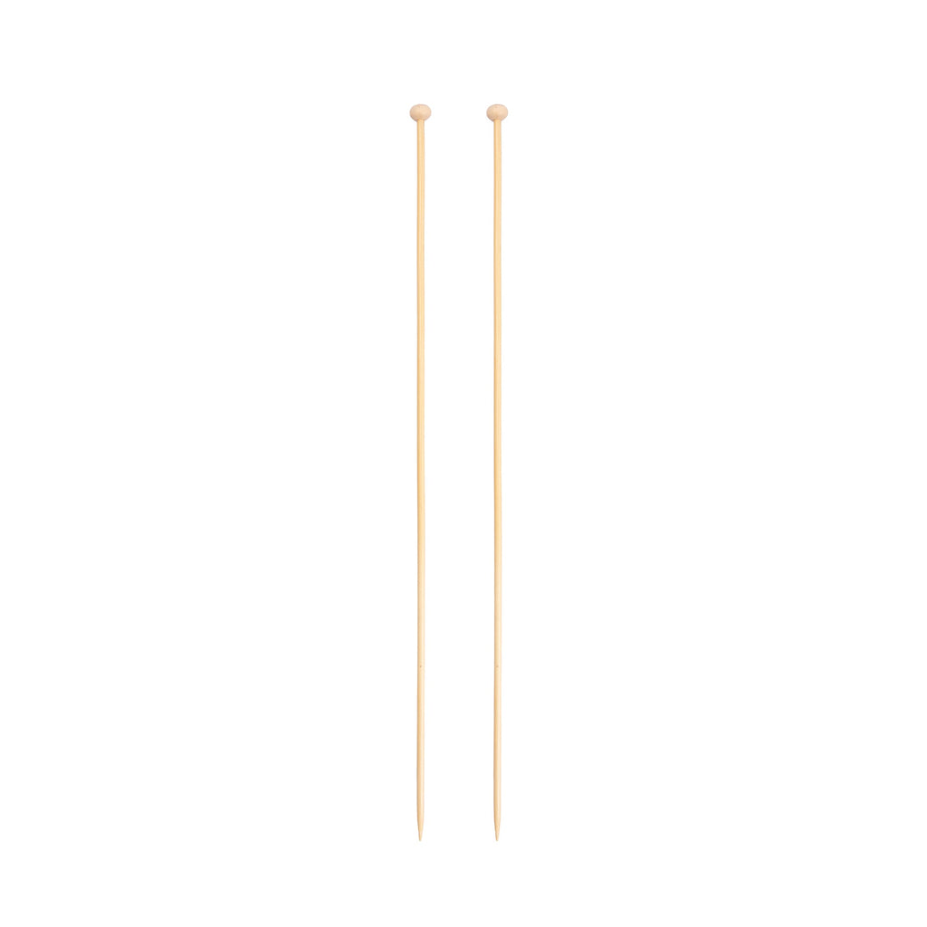 Bamboo Knitting Needles Natural 3.5mm X 35cm 2pc