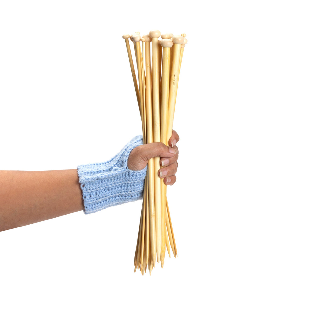 Bamboo Knitting Needles Natural 3.5mm X 35cm 2pc