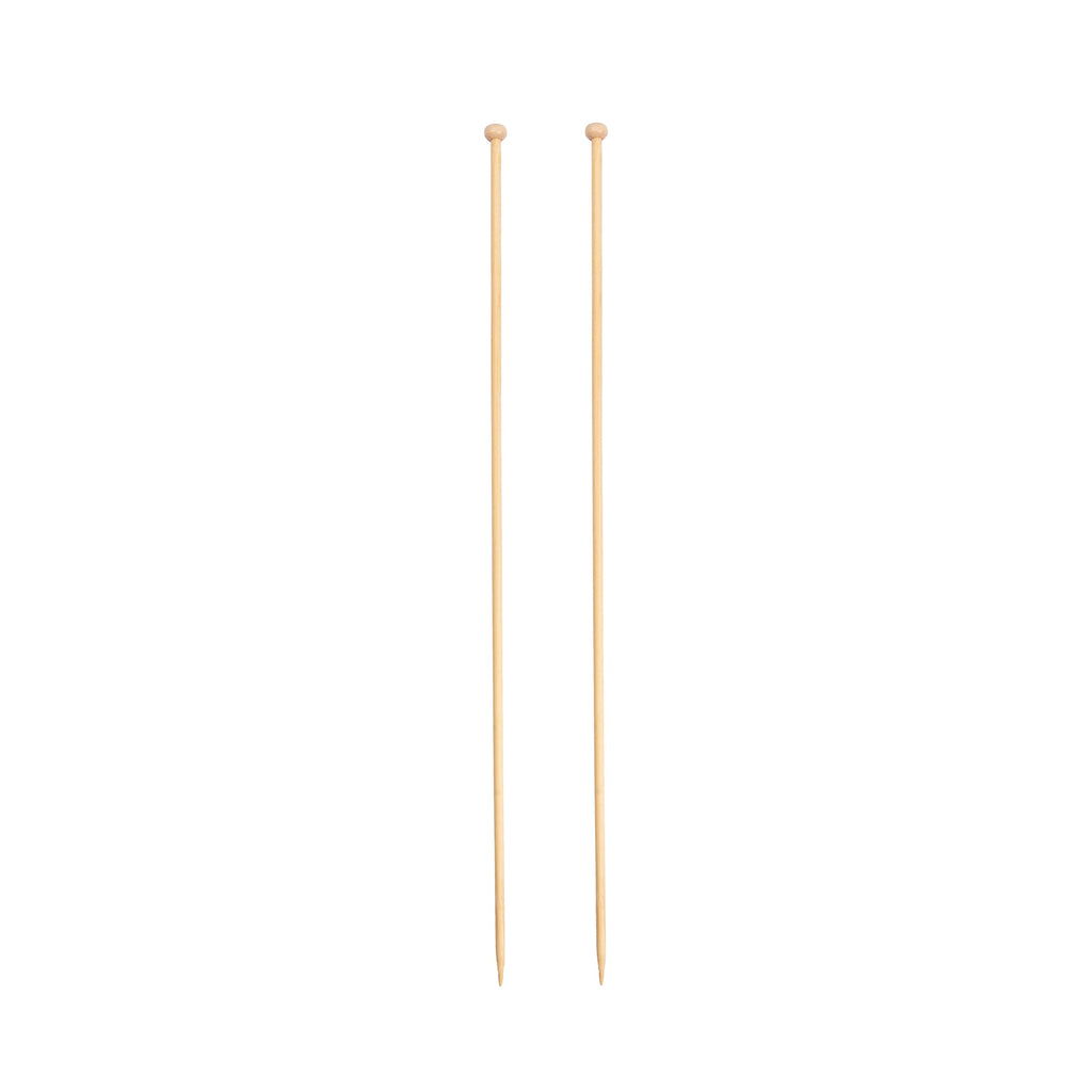 Bamboo Knitting Needles Natural 4mm X 35cm 2pc