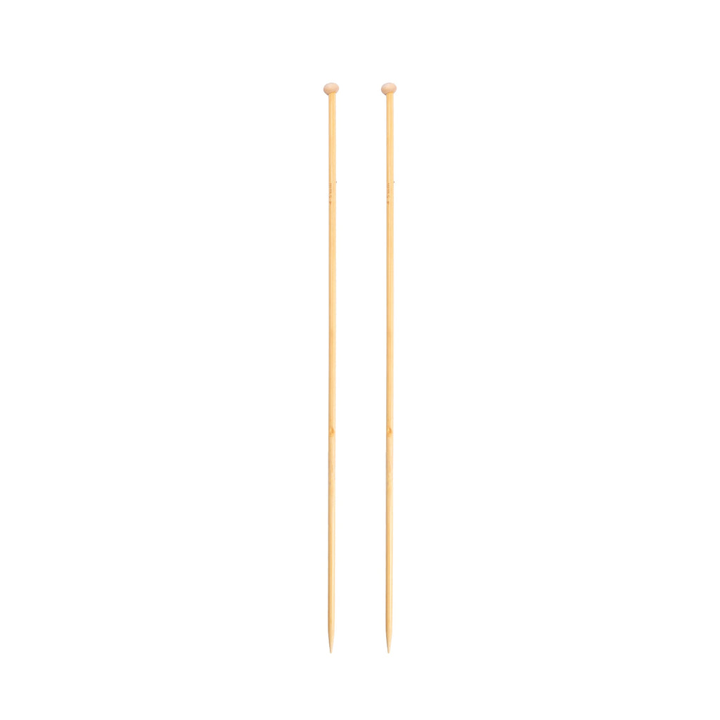 Bamboo Knitting Needles Natural 4.5mm X 35cm 2pc