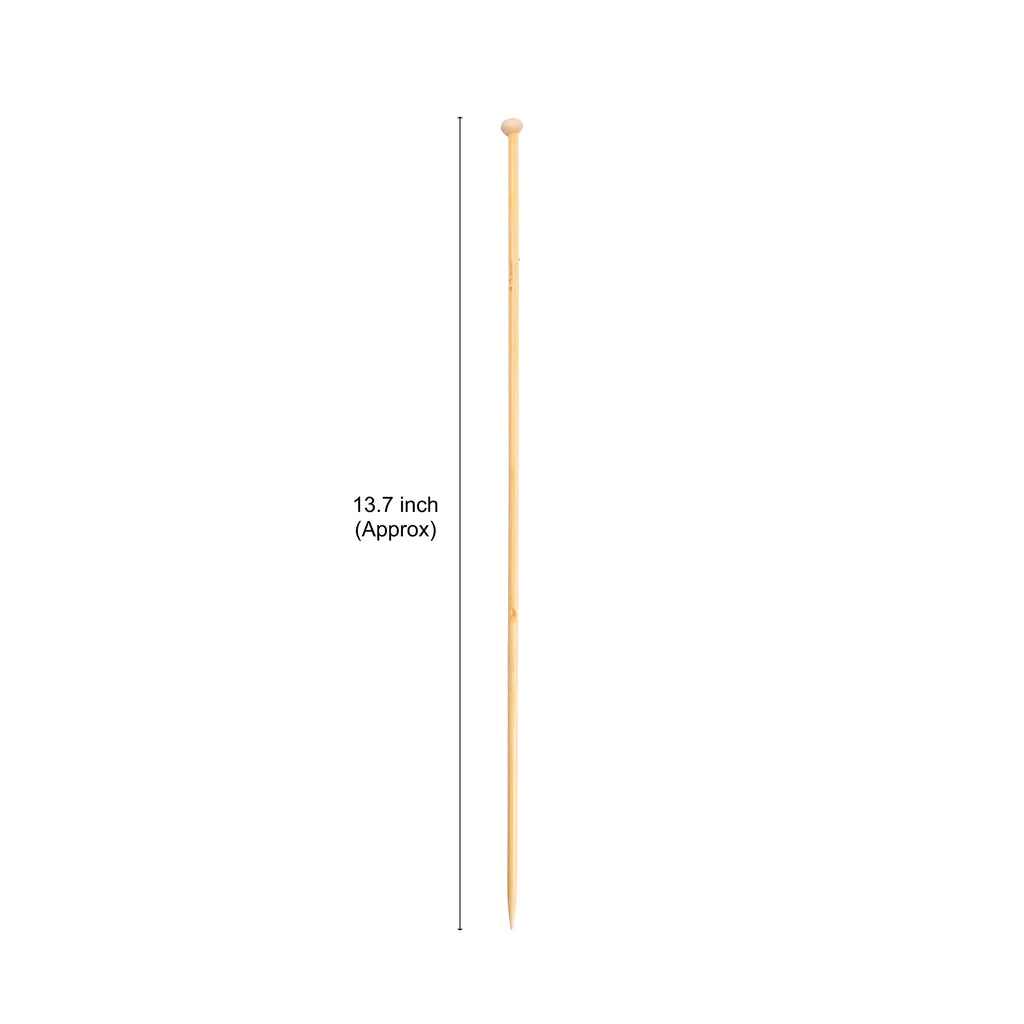 Bamboo Knitting Needles Natural 4.5mm X 35cm 2pc