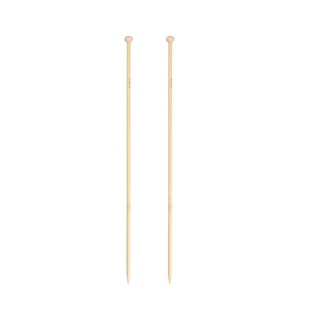 Bamboo Knitting Needles Natural 5mm X 35cm 2pc