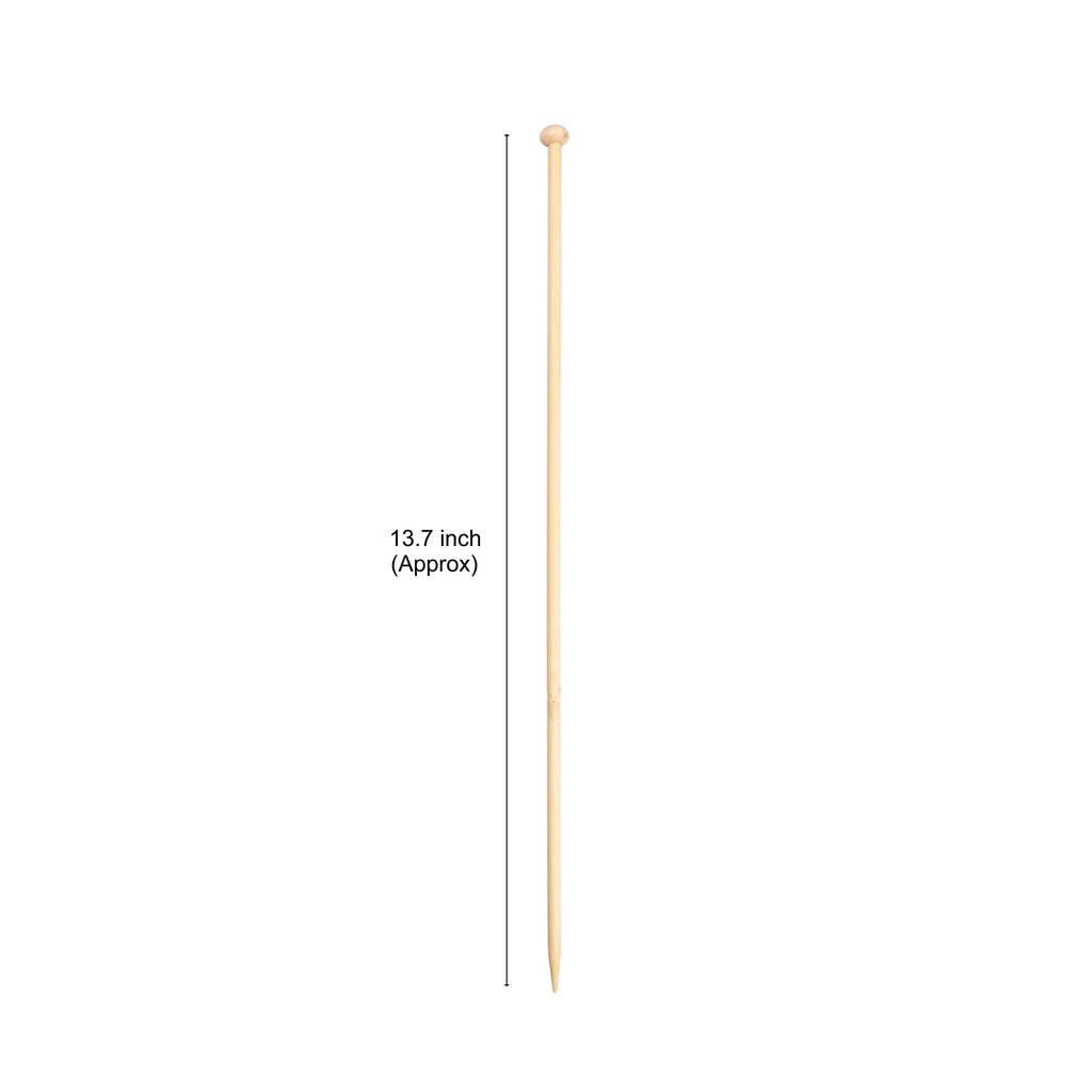 Bamboo Knitting Needles Natural 5.5mm X 35cm 2pc