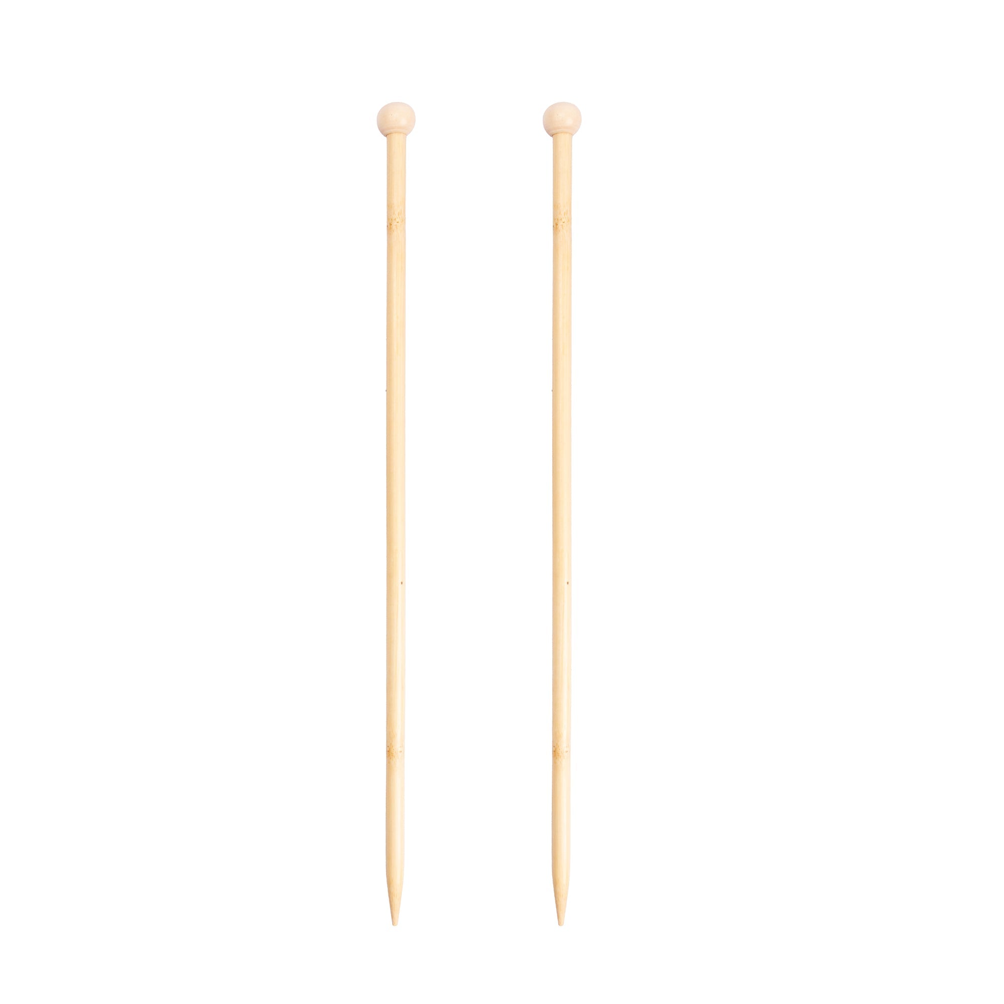 Bamboo Knitting Needles Natural 8mm X 35cm 2pc