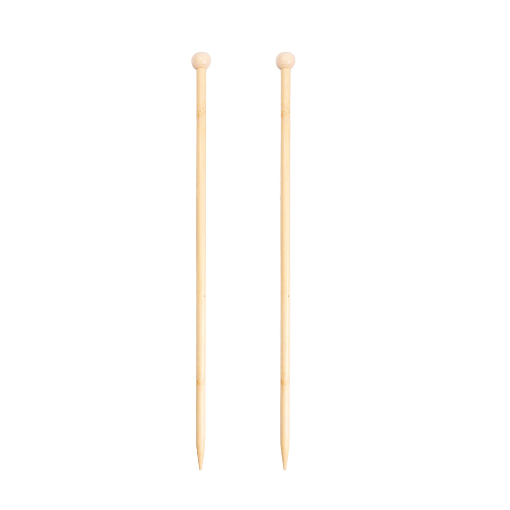 Bamboo Knitting Needles Natural 8mm X 35cm 2pc