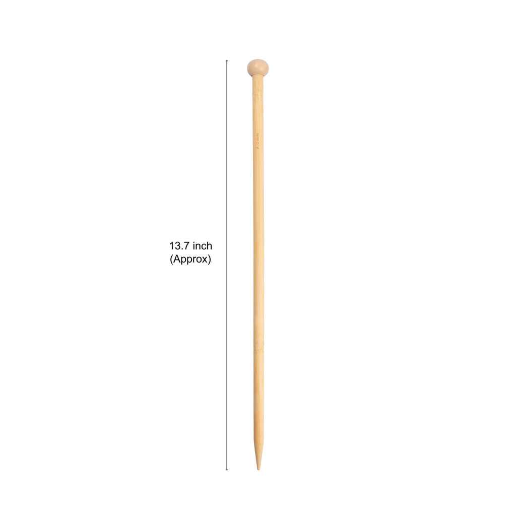Bamboo Knitting Needles Natural 9mm X 35cm 2pc